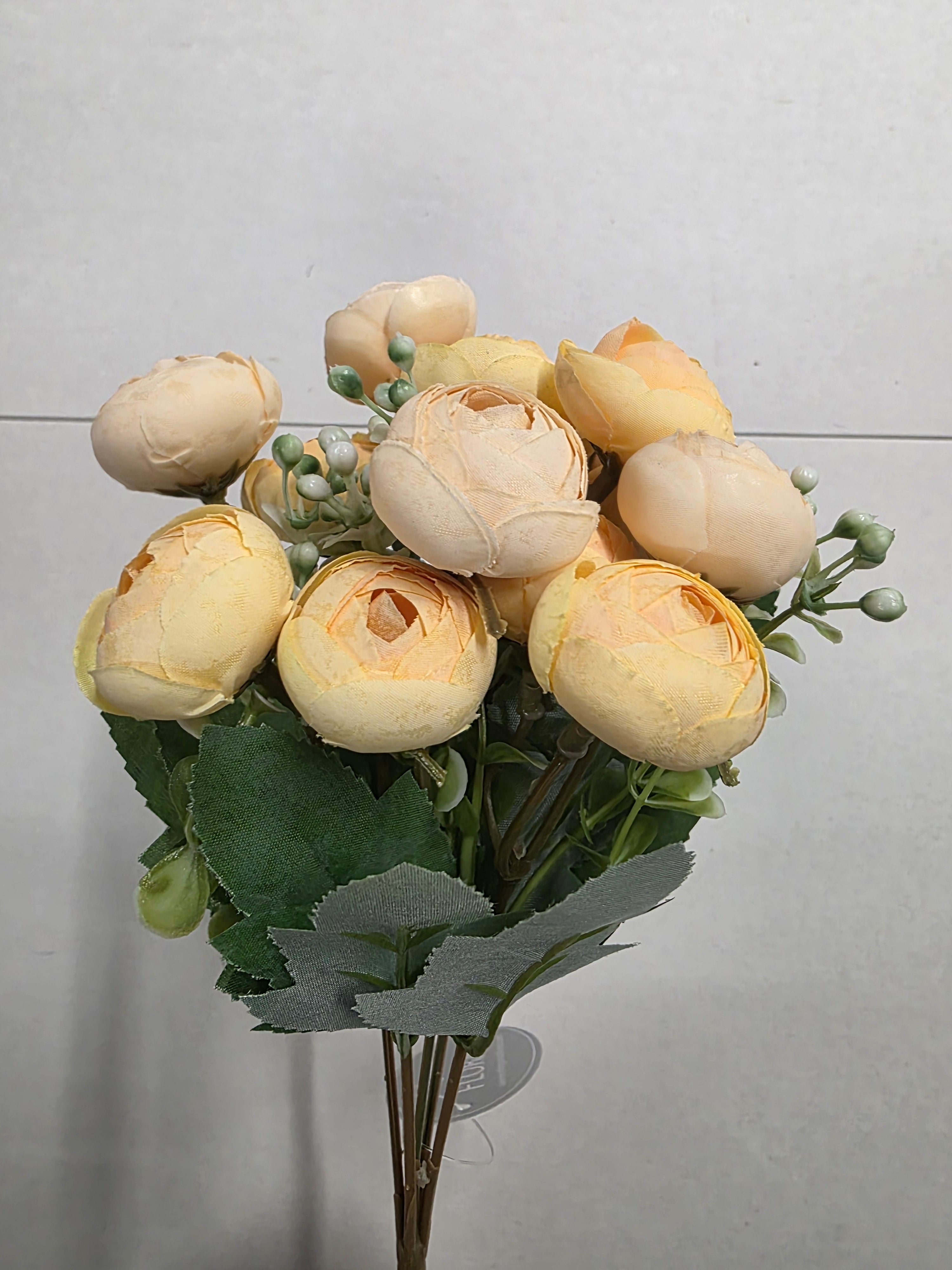 Artificial Ranunculus Bush Yellow (PACK OF 3)