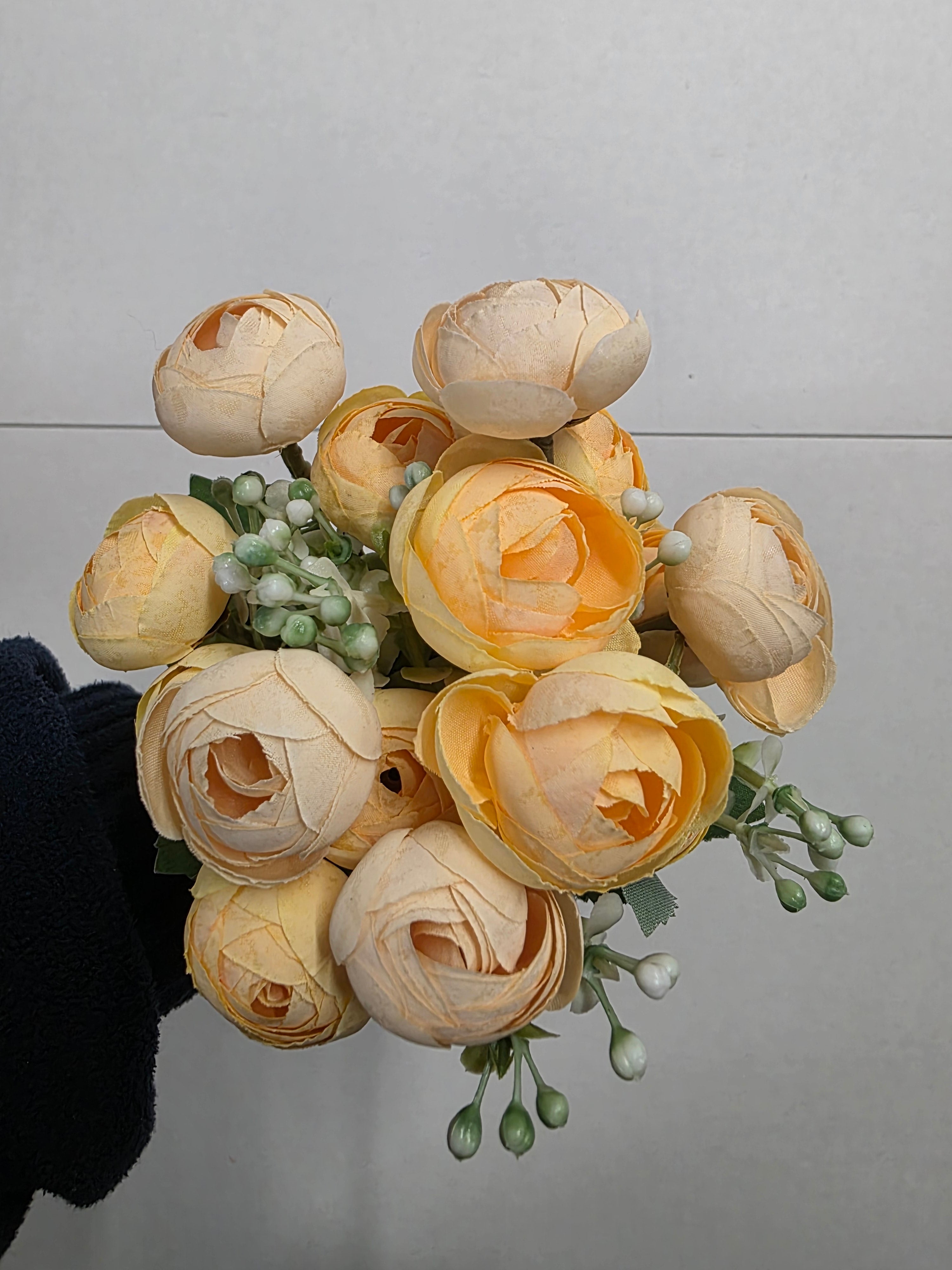 Artificial Ranunculus Bush Yellow (PACK OF 3)