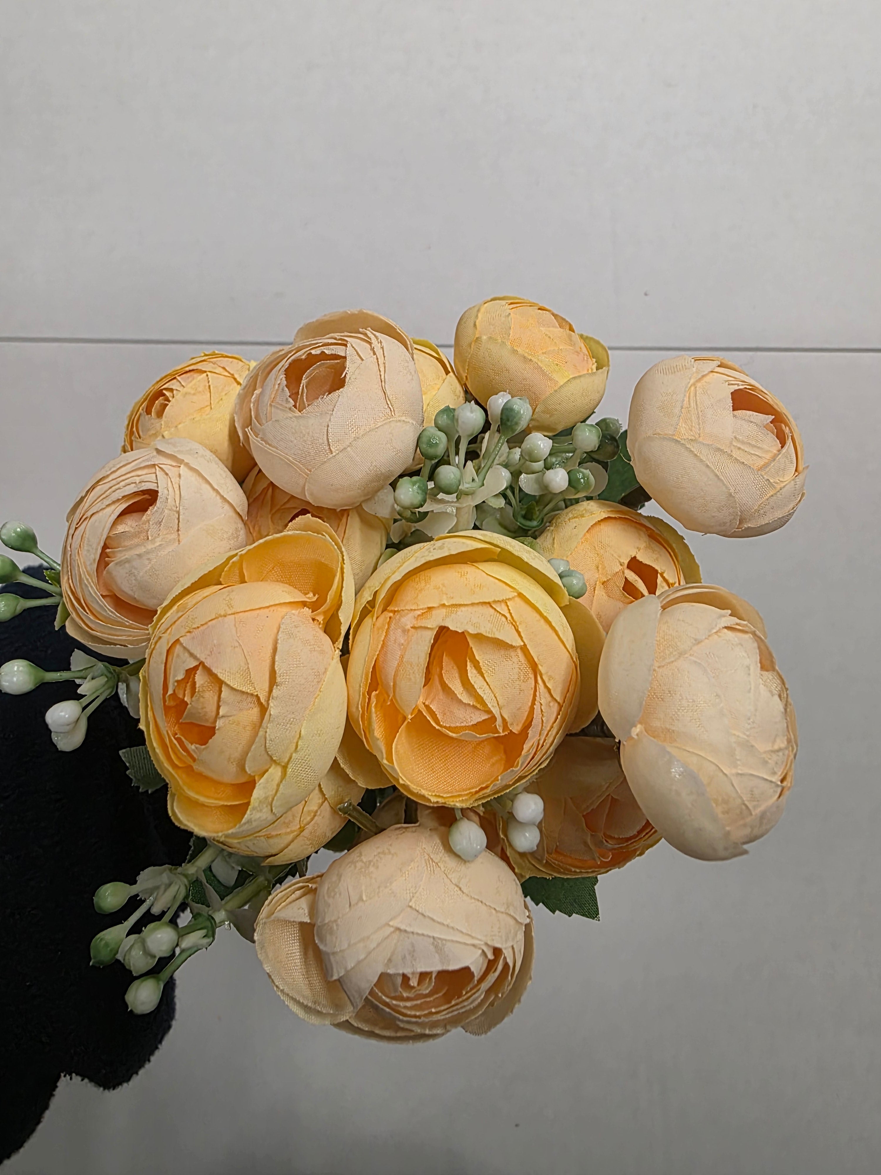 Artificial Ranunculus Bush Yellow (PACK OF 3)