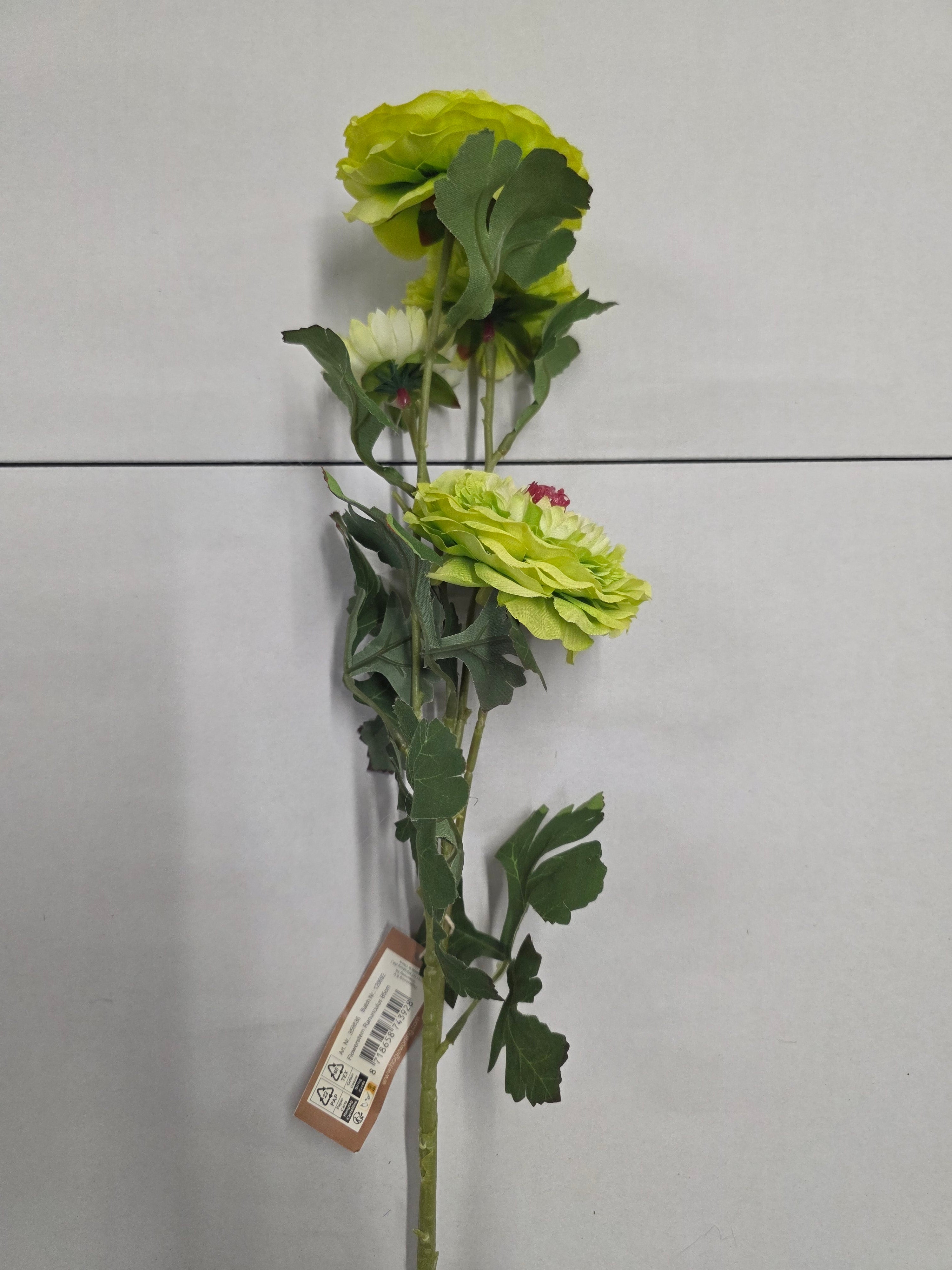 Artificial Ranunculus Green 85cm