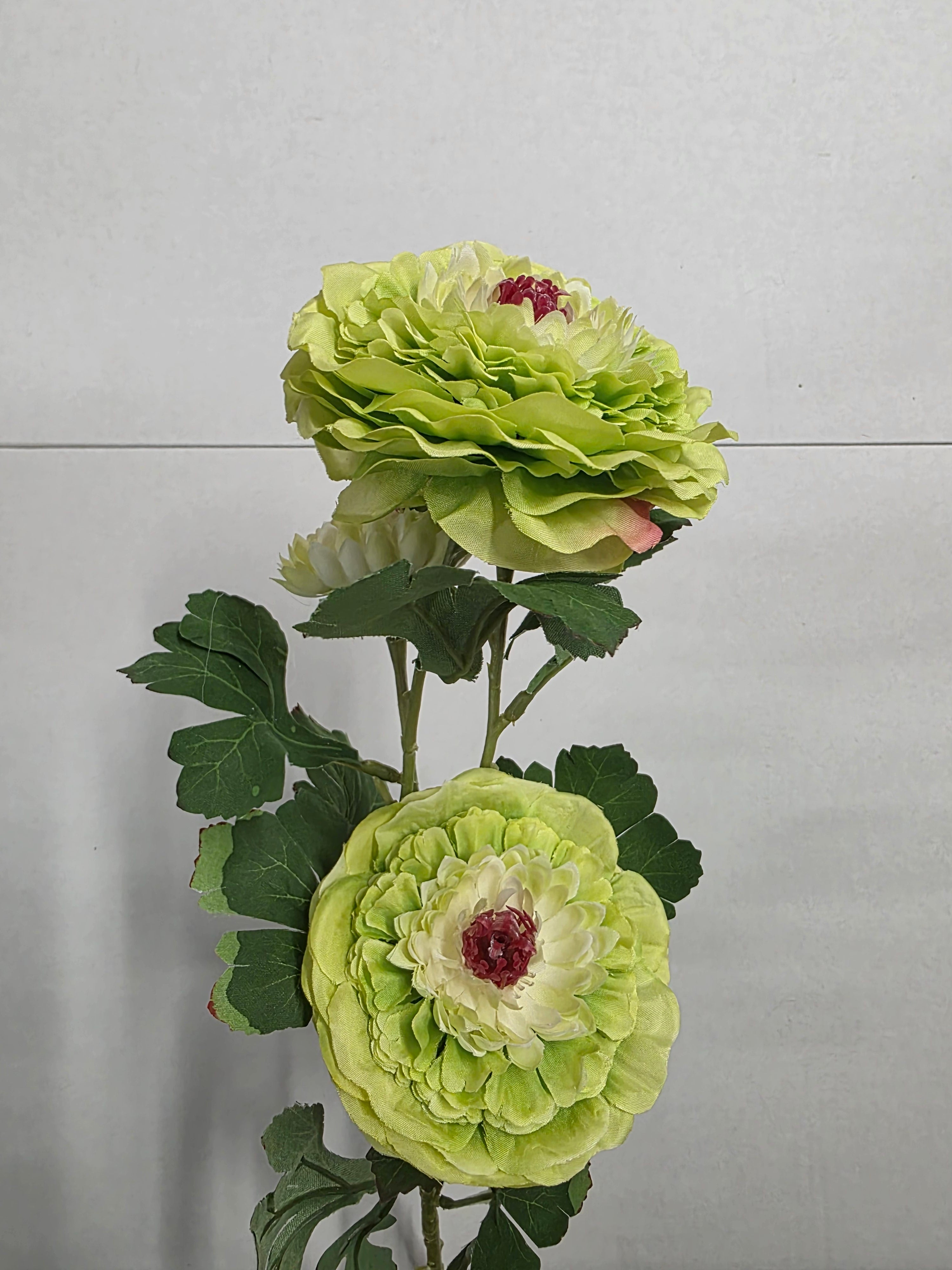 Artificial Ranunculus Green 85cm