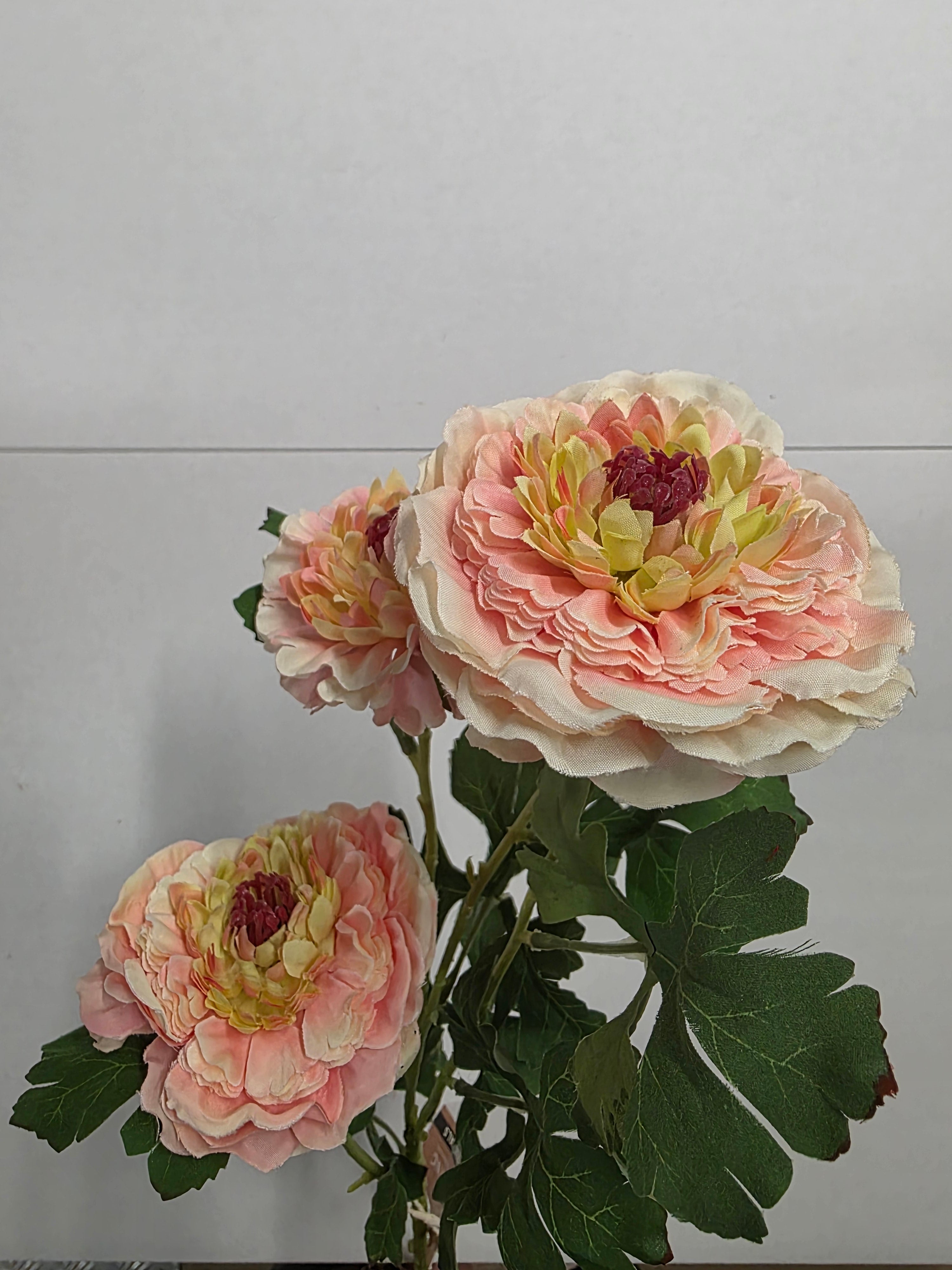 Artificial Ranunculus Light Pink 85cm