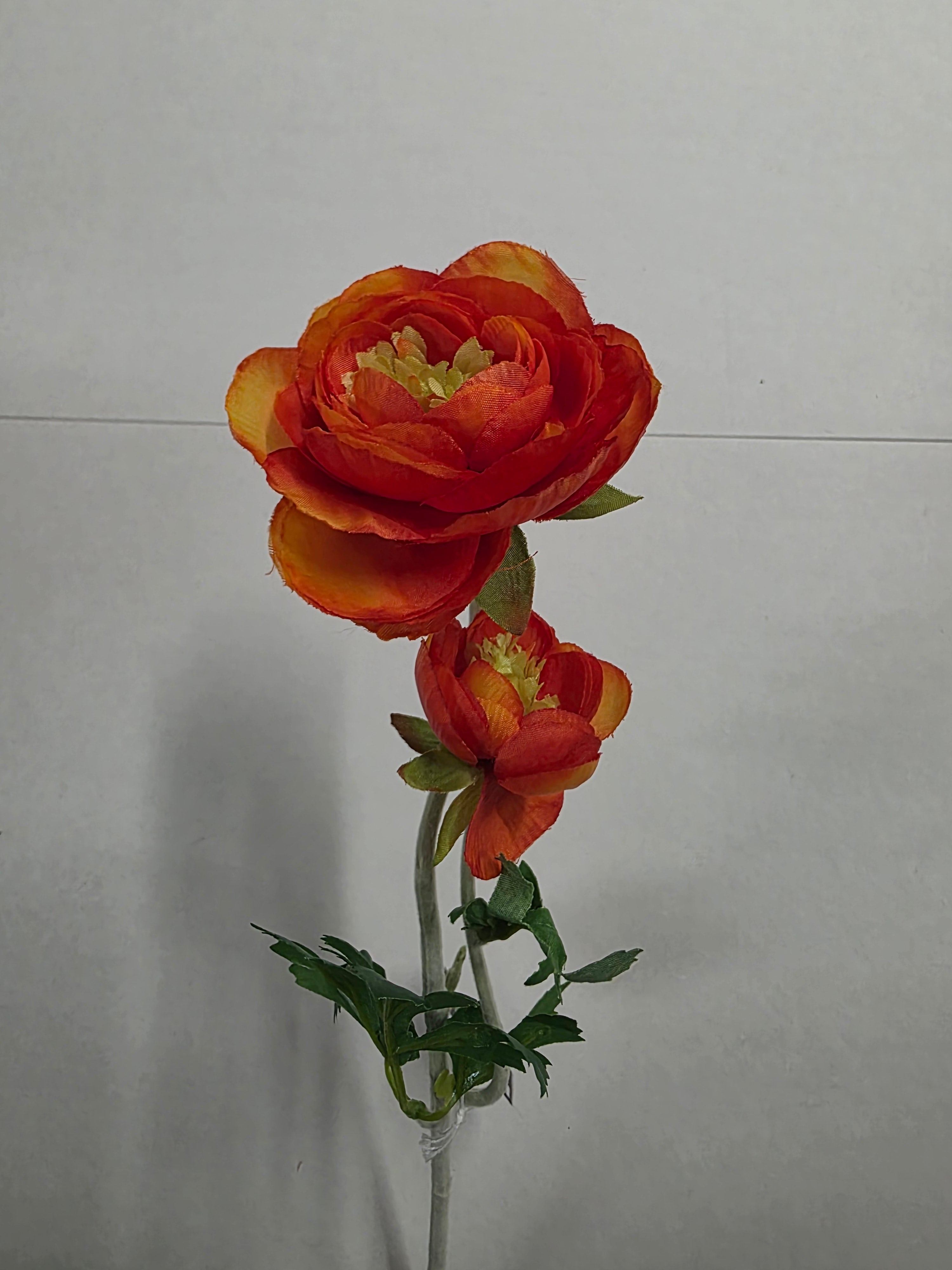 Artificial Ranunculus Orange 58cm (PACK 0F 3)