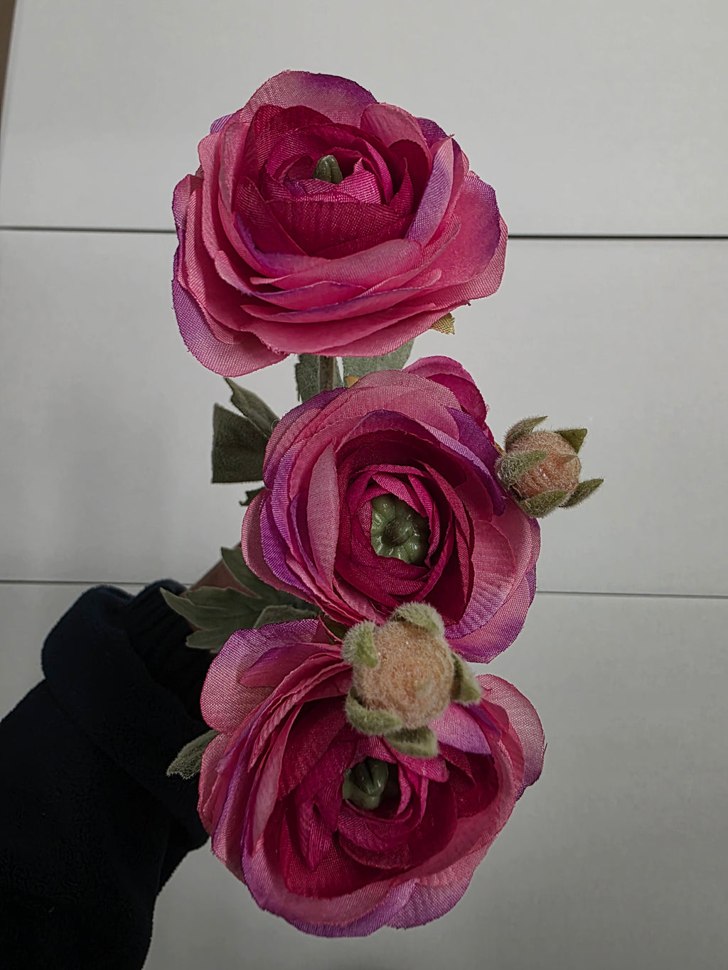 Artificial Ranunculus Spray Hot Pink (PACK OF 2)