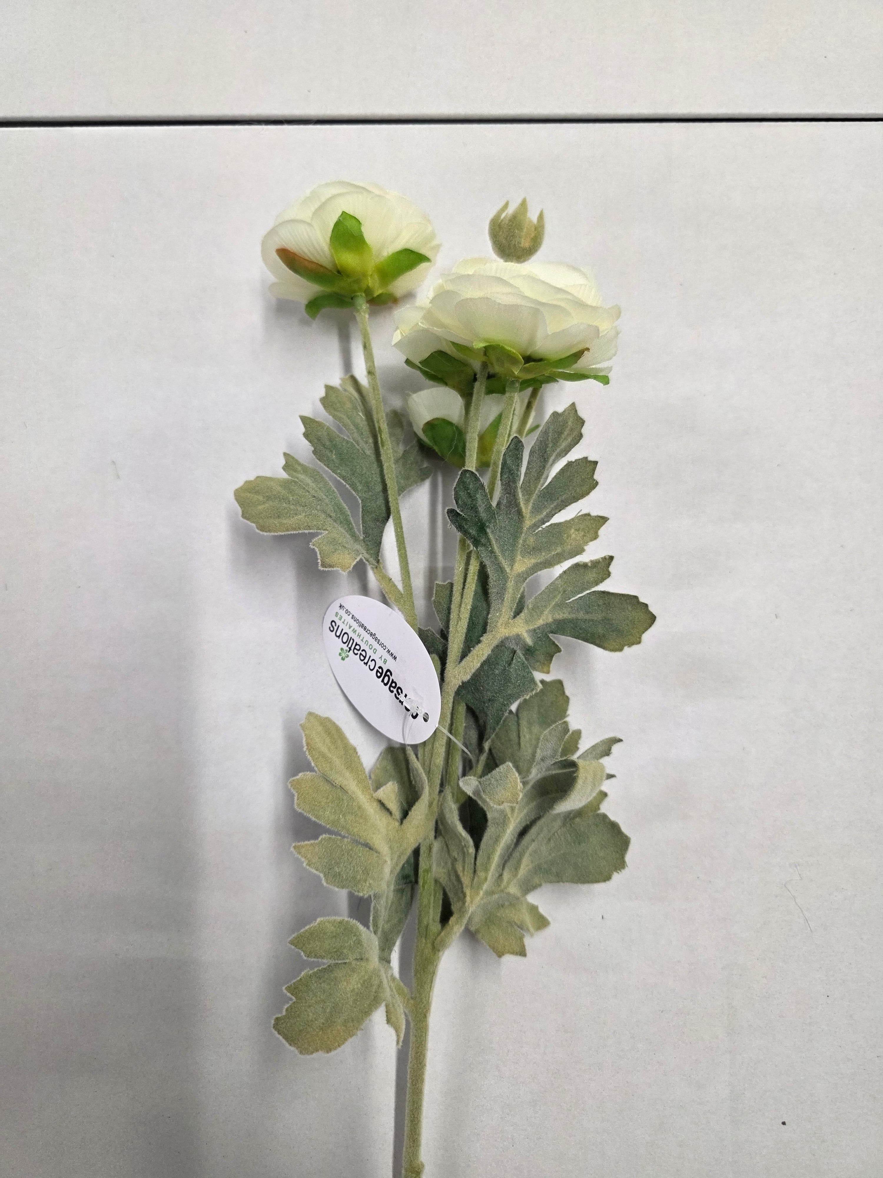 Artificial Ranunculus Spray Ivory (PACK OF 2)