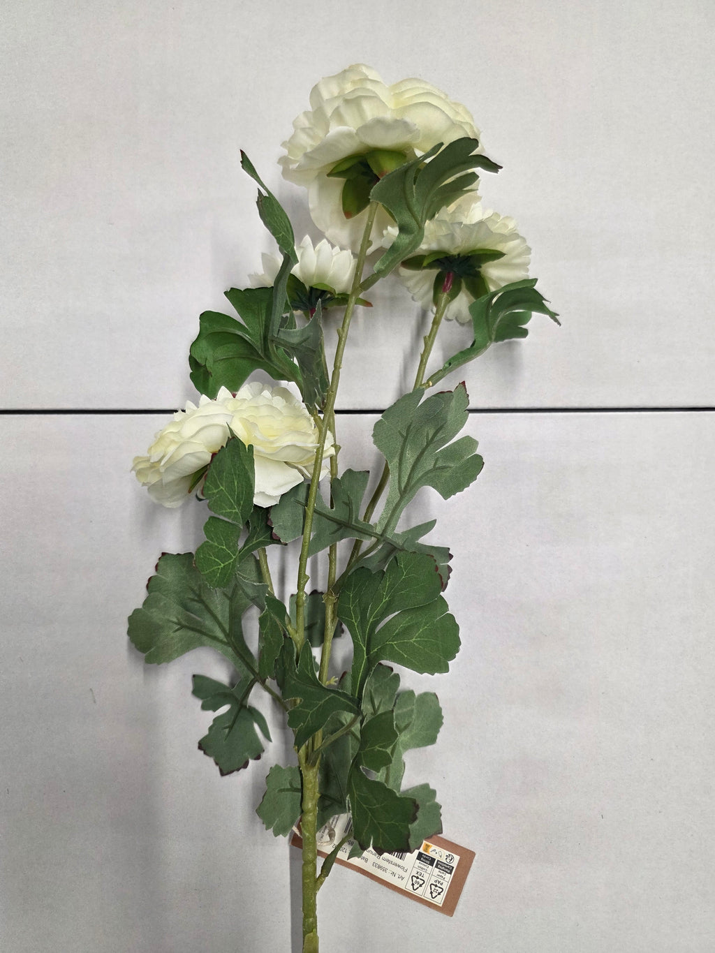 Artificial Ranunculus White 85cm