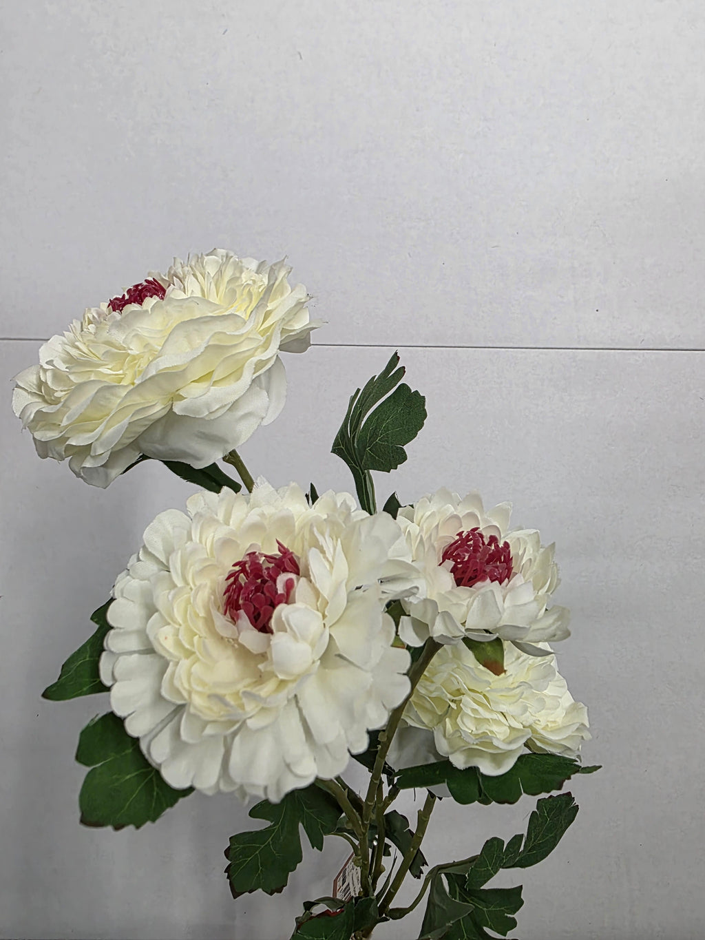 Artificial Ranunculus White 85cm