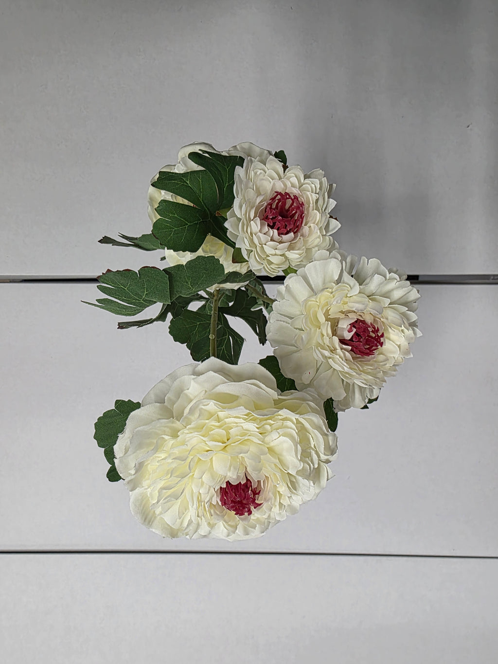 Artificial Ranunculus White 85cm
