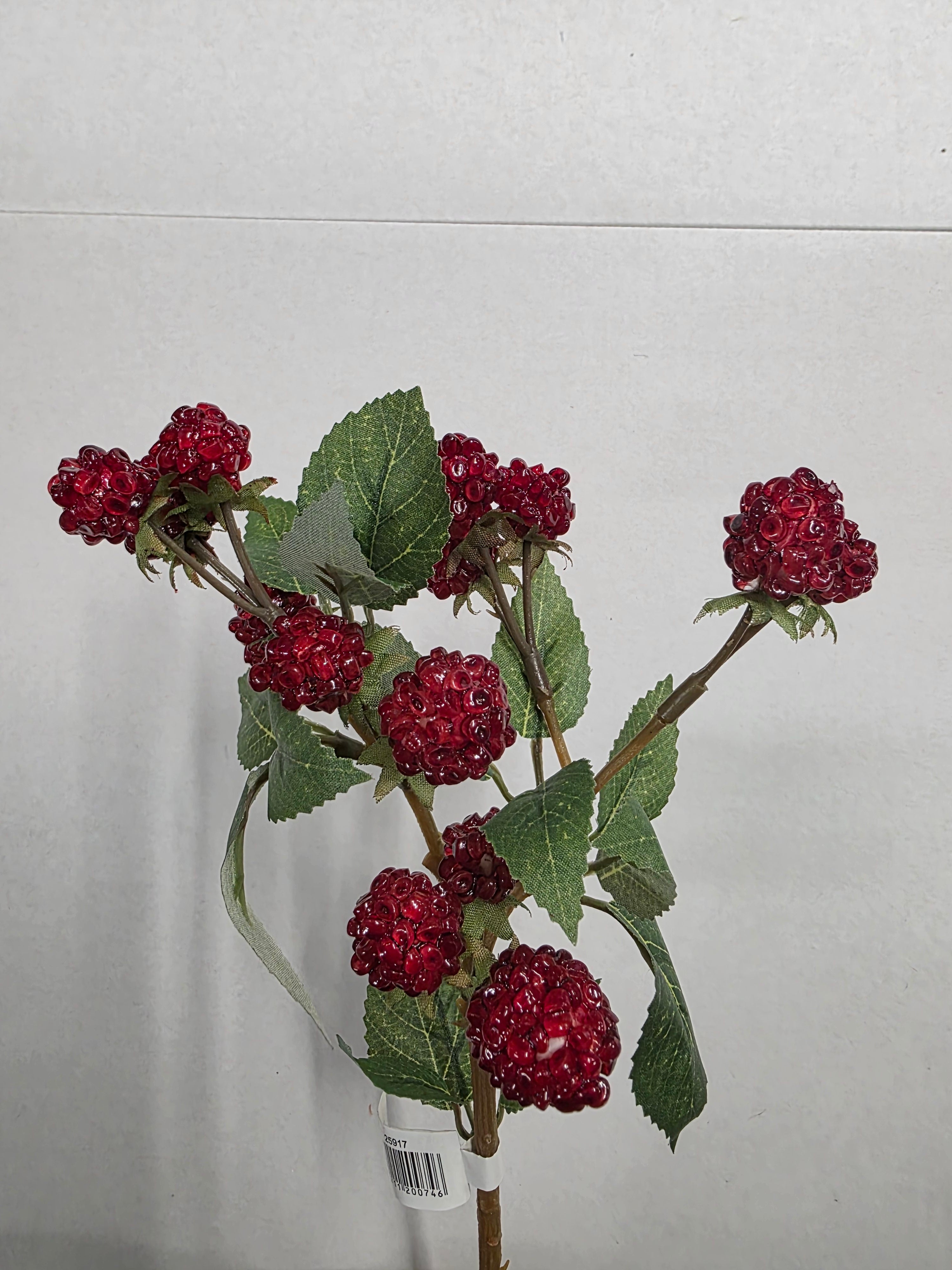 Artificial Raspberry Spray Red 40cm (PACK OF 3)