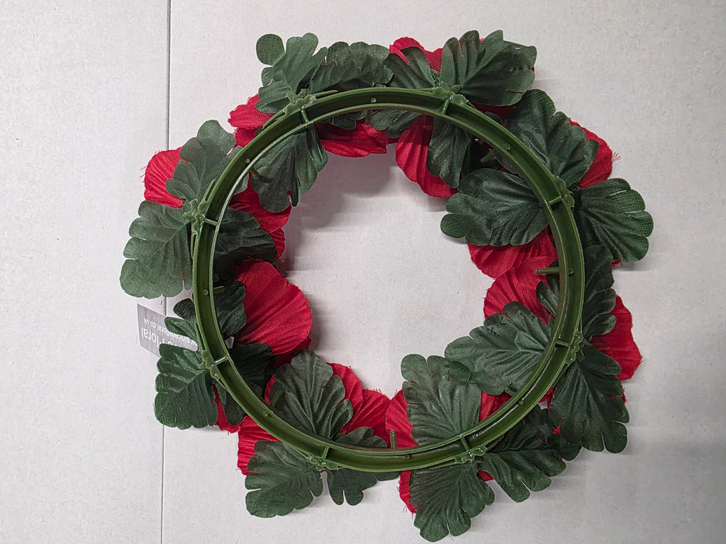 Artificial Silk Poppy Wreath 25cm X8 Heads(PACK OF 2)