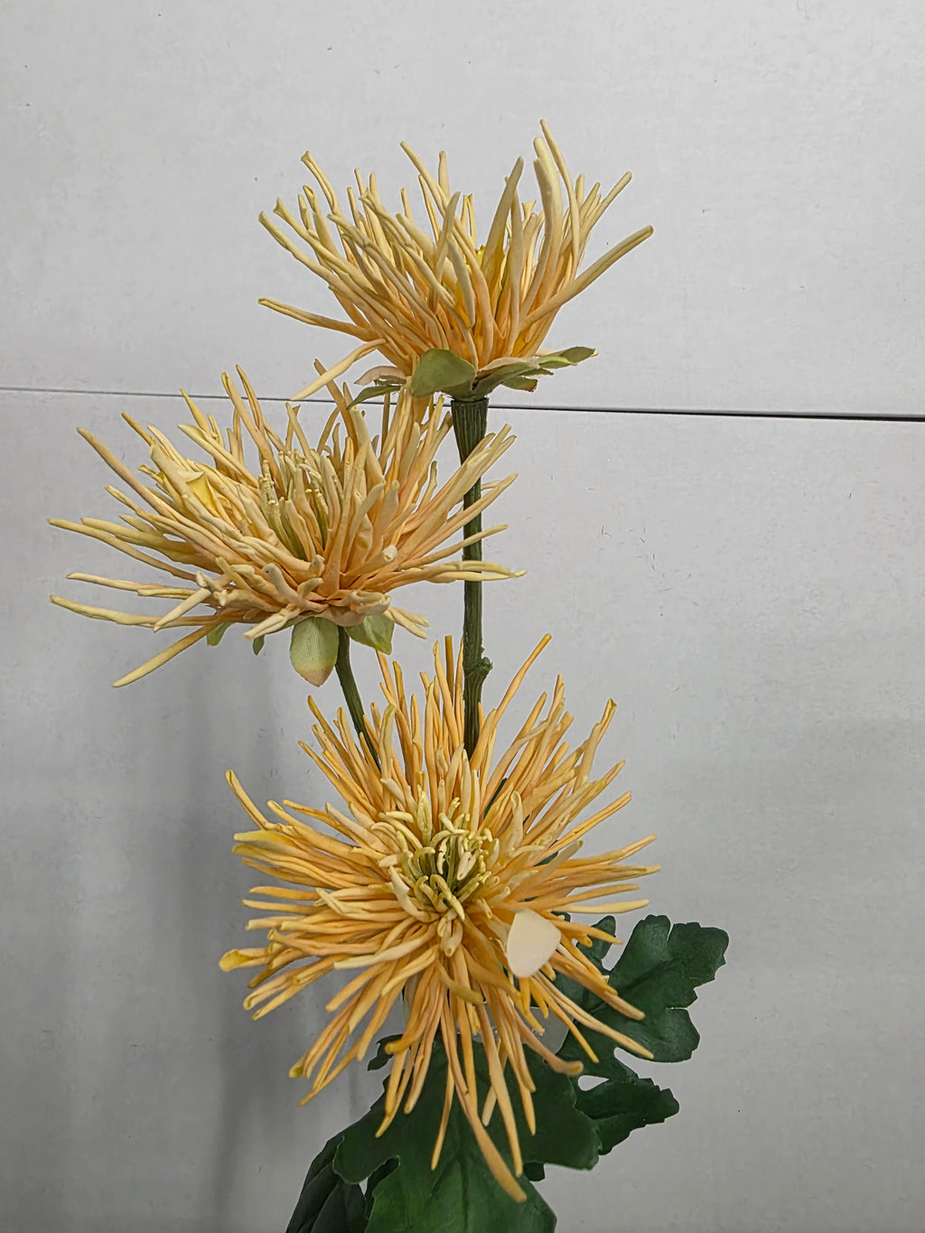 Artificial Spider Mum Yellow