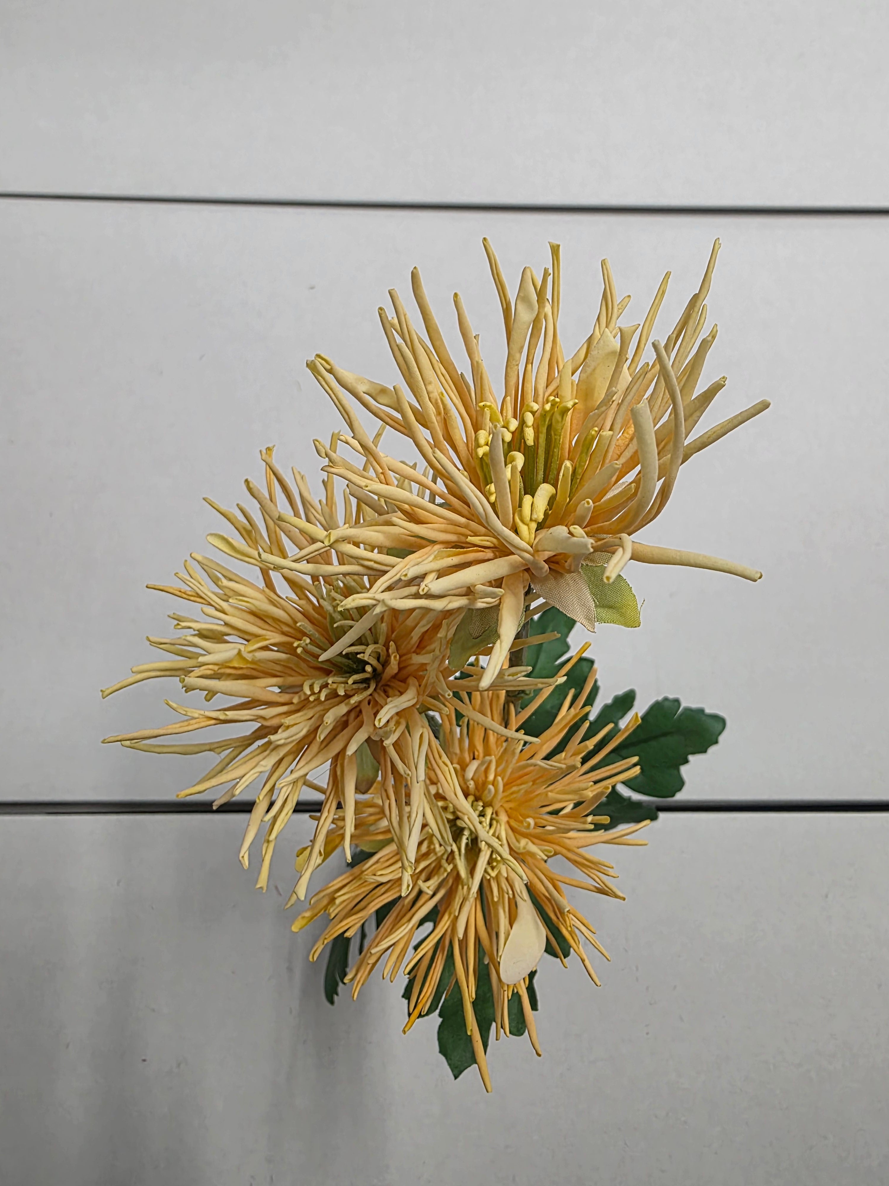 Artificial Spider Mum Yellow