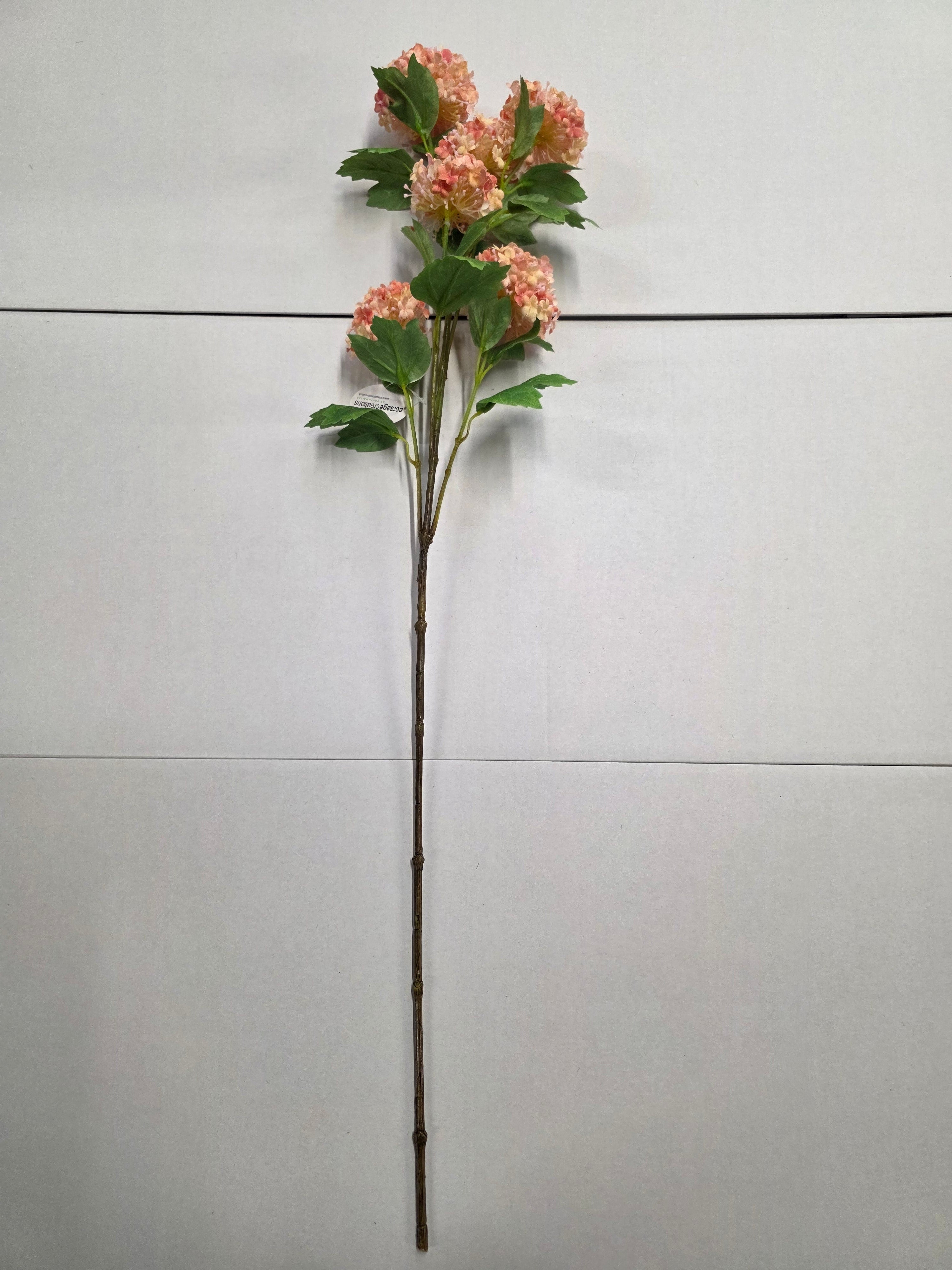 Artificial Virburnum Snowball Peach 96cm