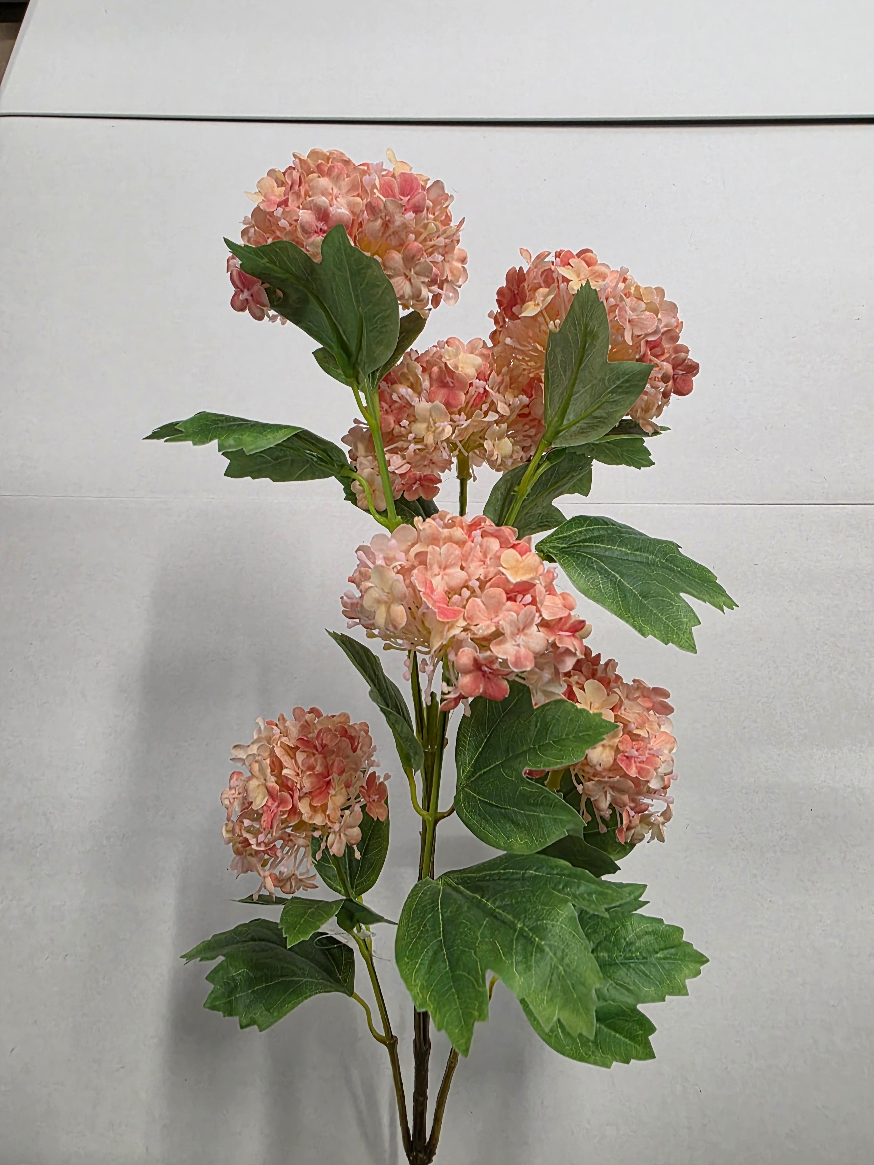 Artificial Virburnum Snowball Peach 96cm