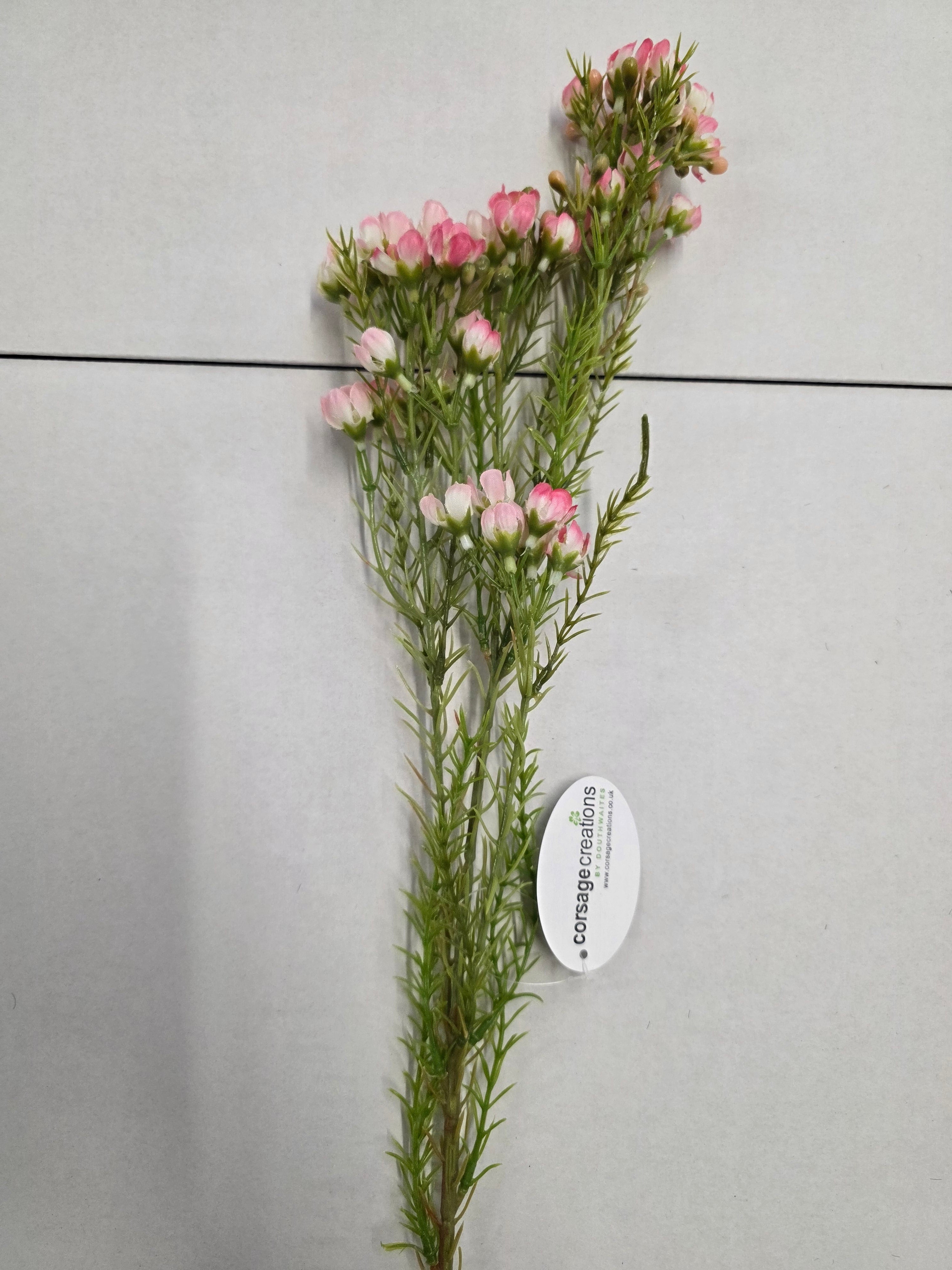 Artificial Wax Flower Spray Pink 77cm