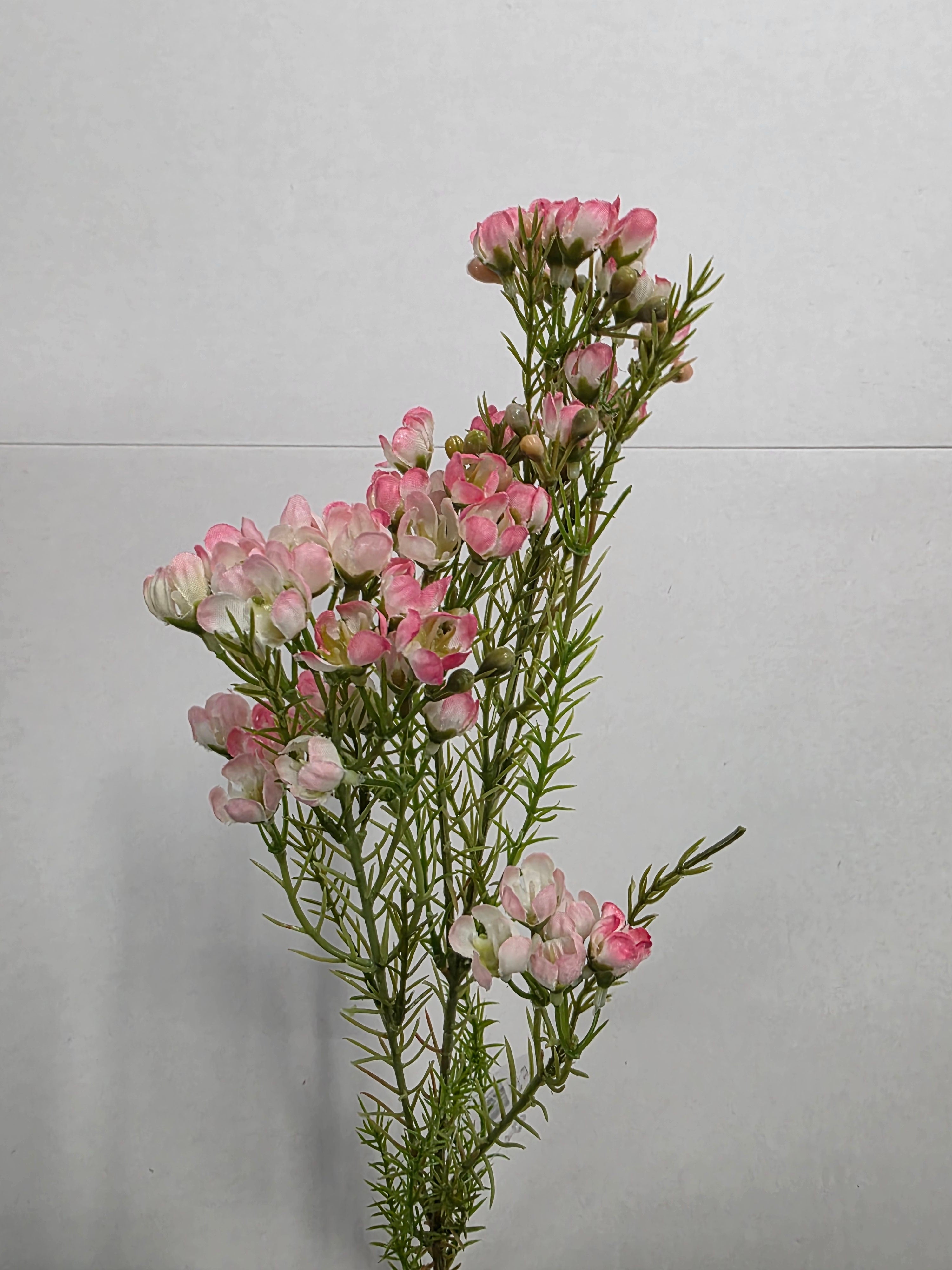 Artificial Wax Flower Spray Pink 77cm