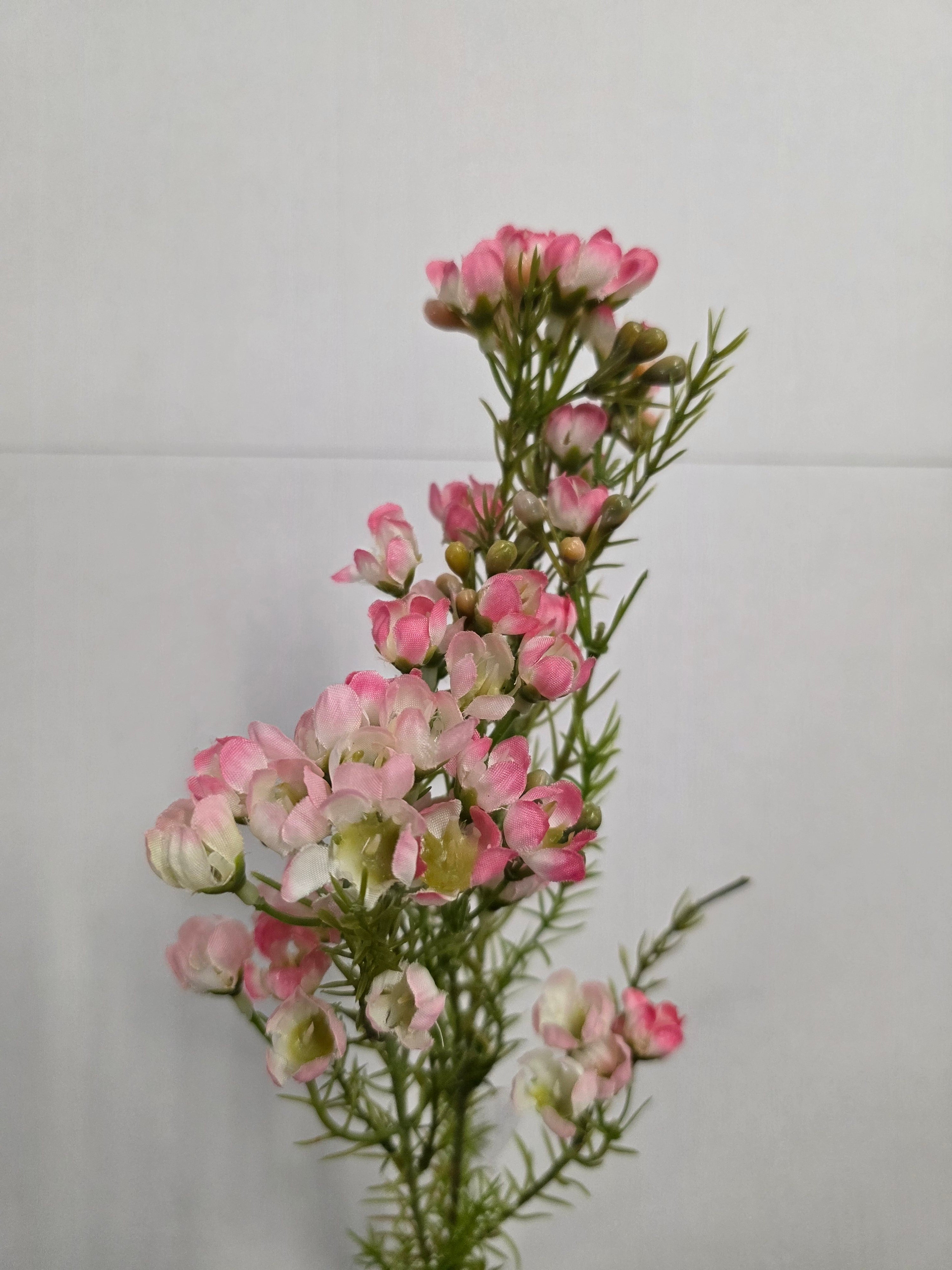 Artificial Wax Flower Spray Pink 77cm