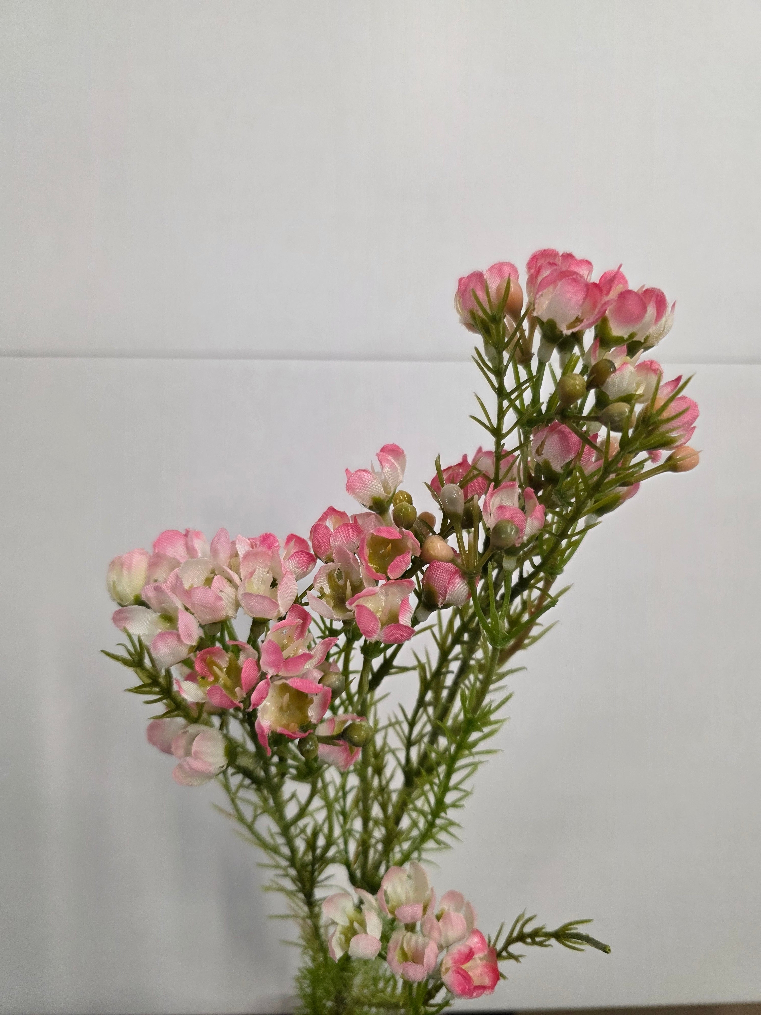 Artificial Wax Flower Spray Pink 77cm