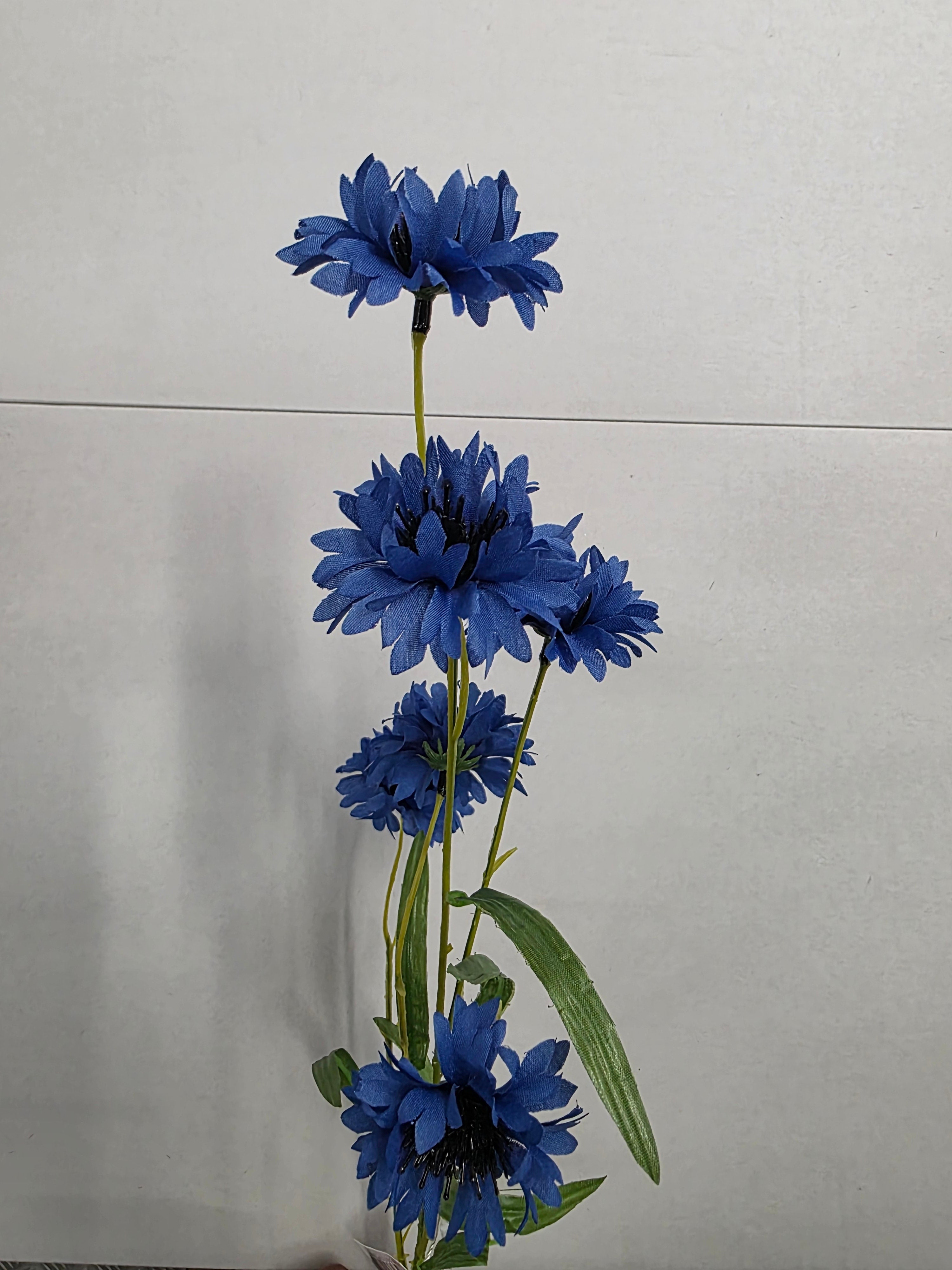 Artificial Wild Cornflower Spray Royal Blue 63cm (PACK OF 4)