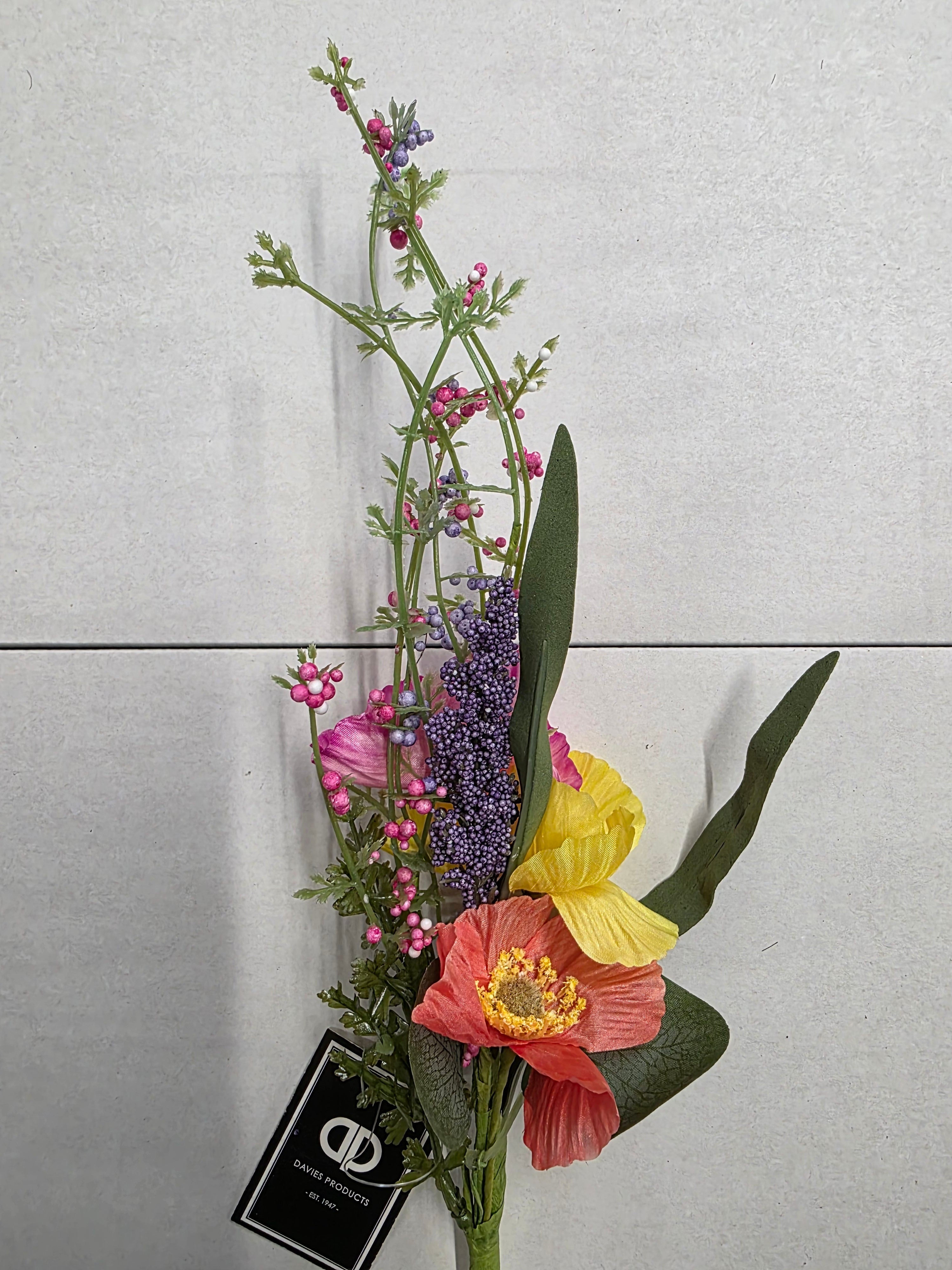 Artificial Wildflower Pick 40cm (PACK OF 4)