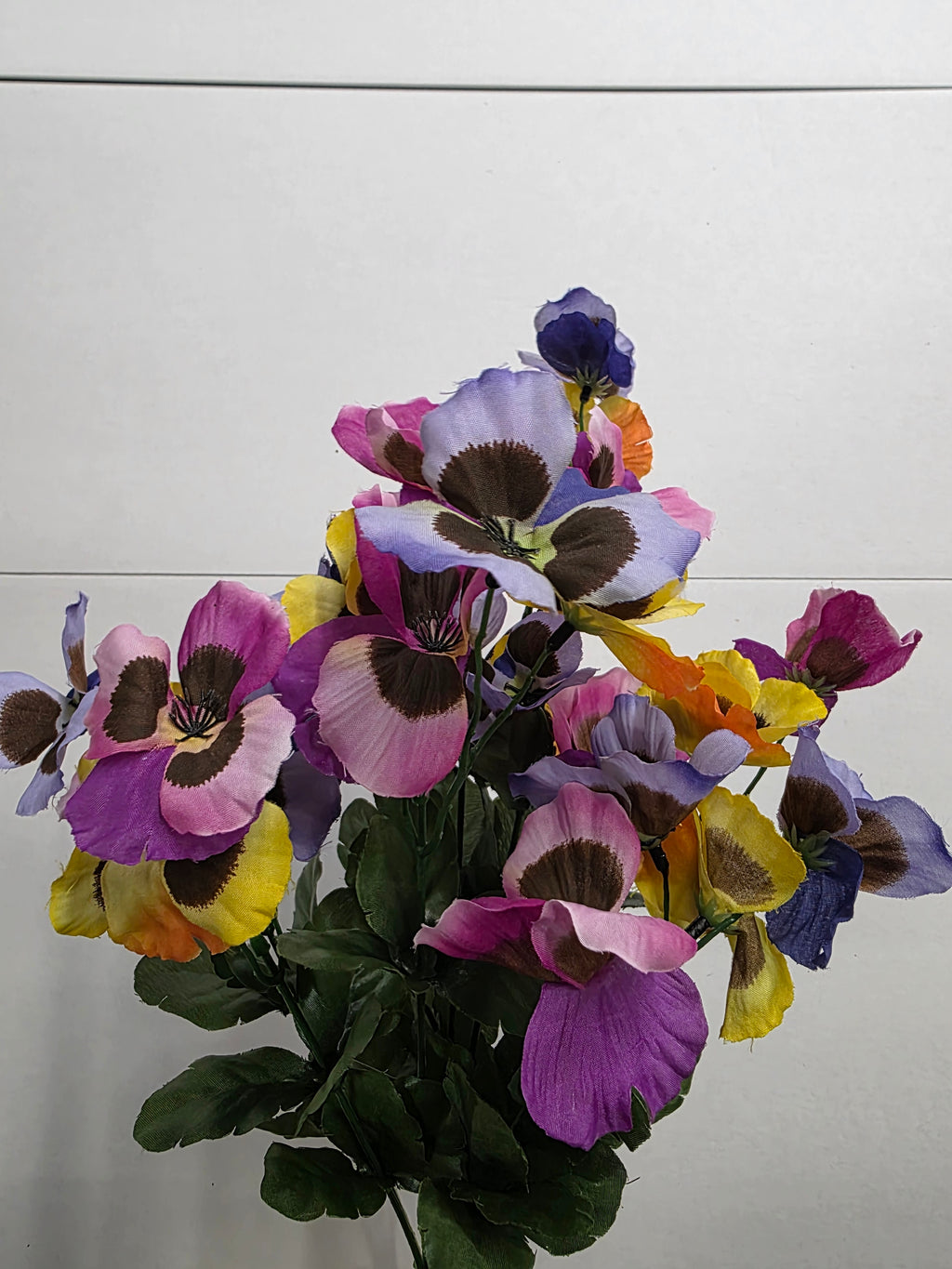 Artificial Pansy Bush X 10 50cm