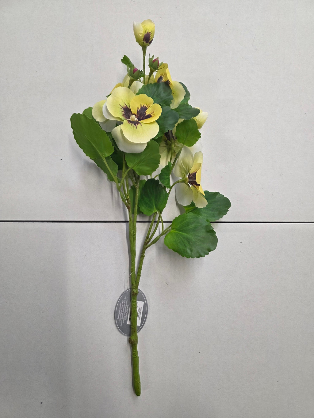 Artificial Pansy Spray Light Green Yellow (PACK OF 2)