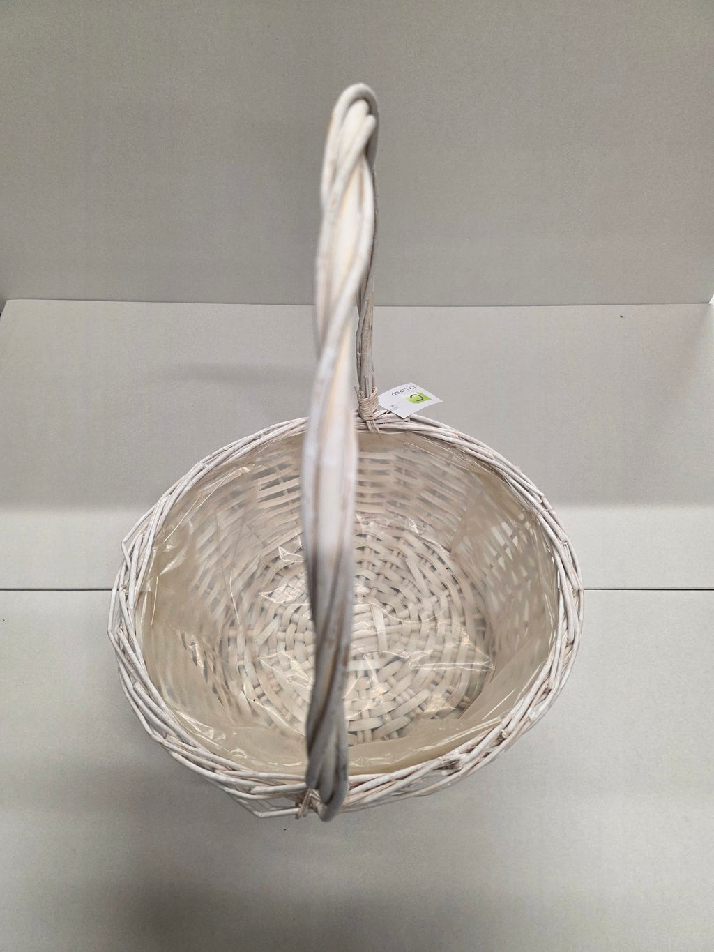 Basket Bowl Handled White