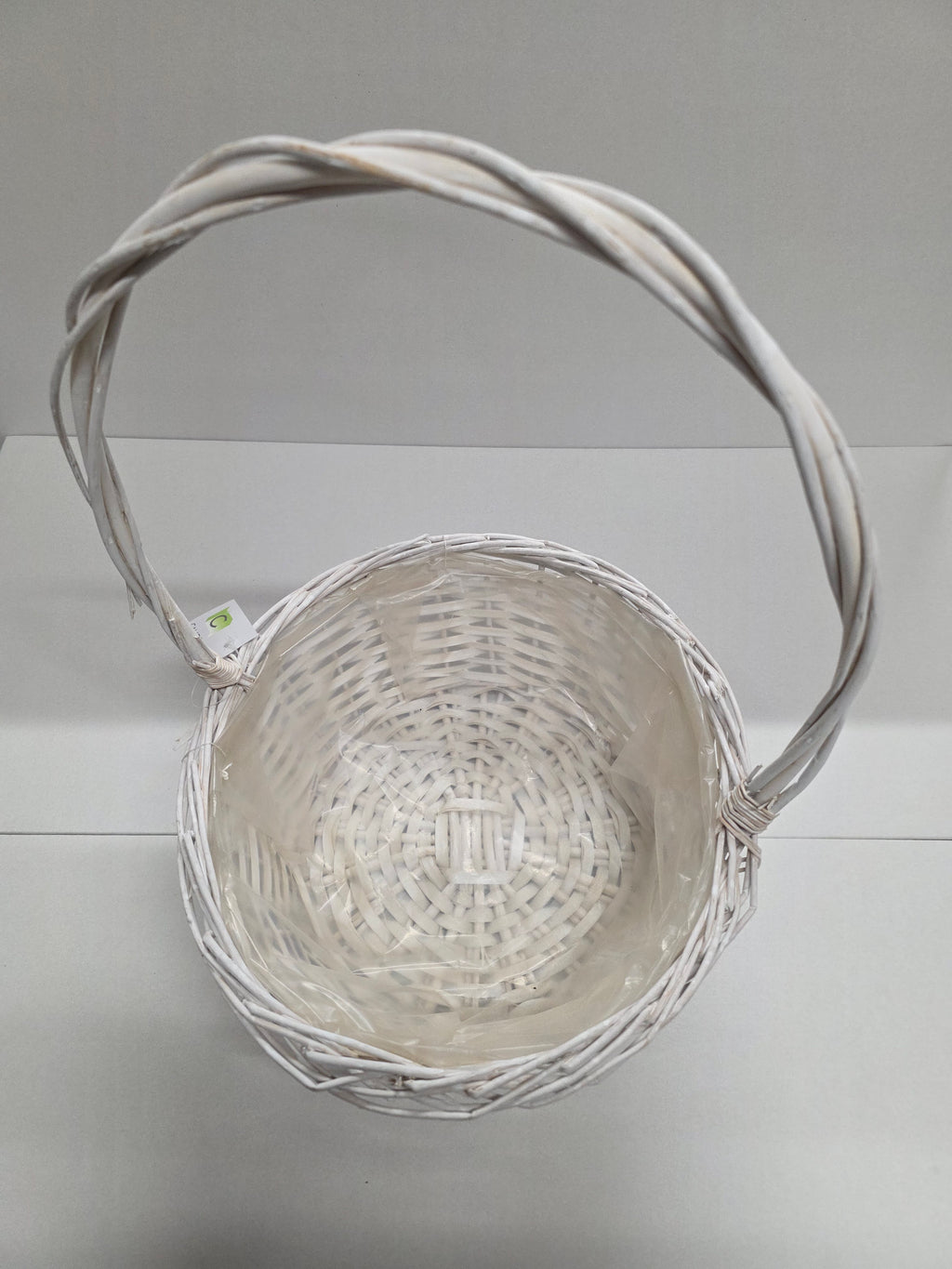 Basket Bowl Handled White