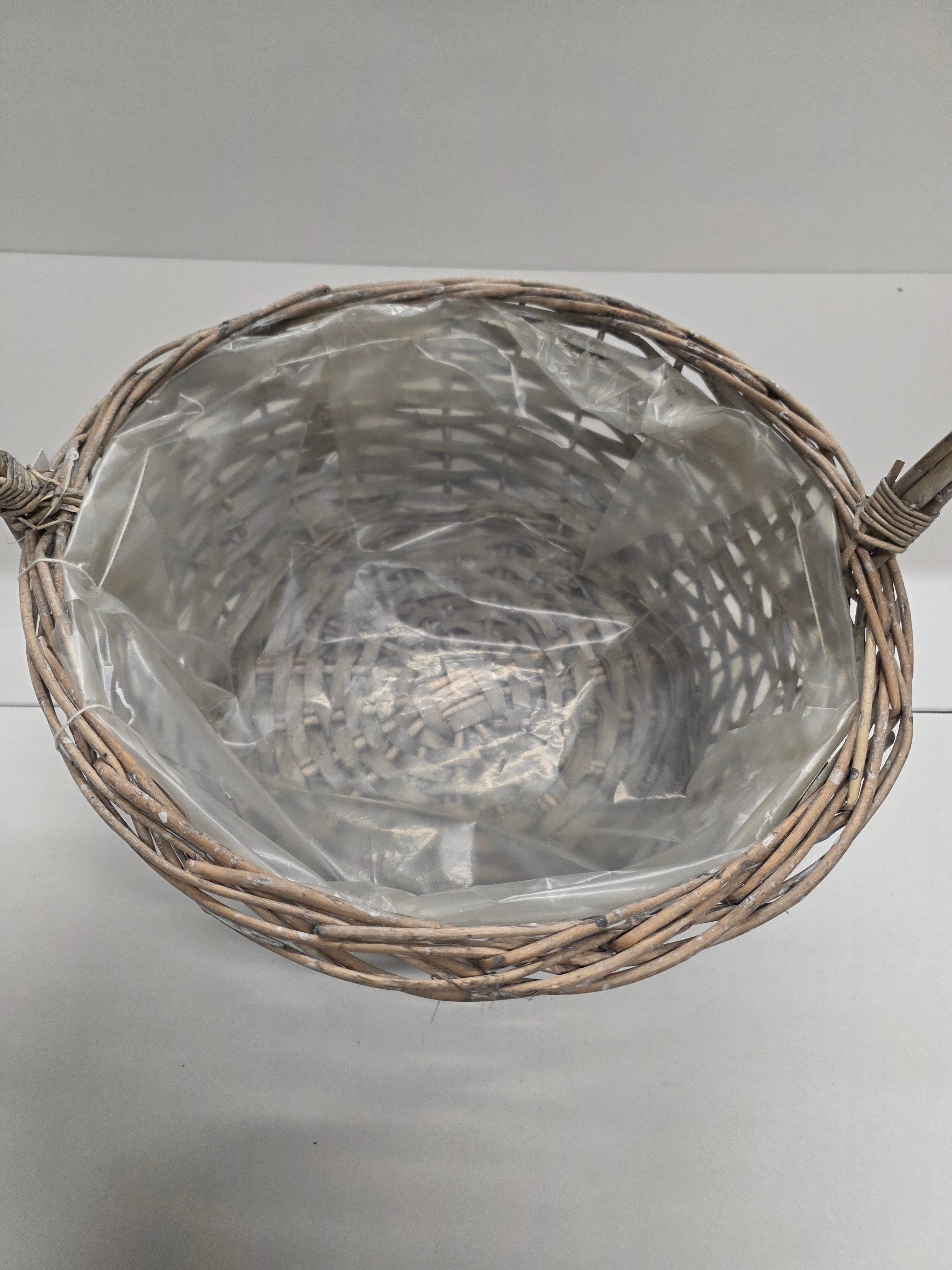 Basket Grey Handled Bowl 35cm