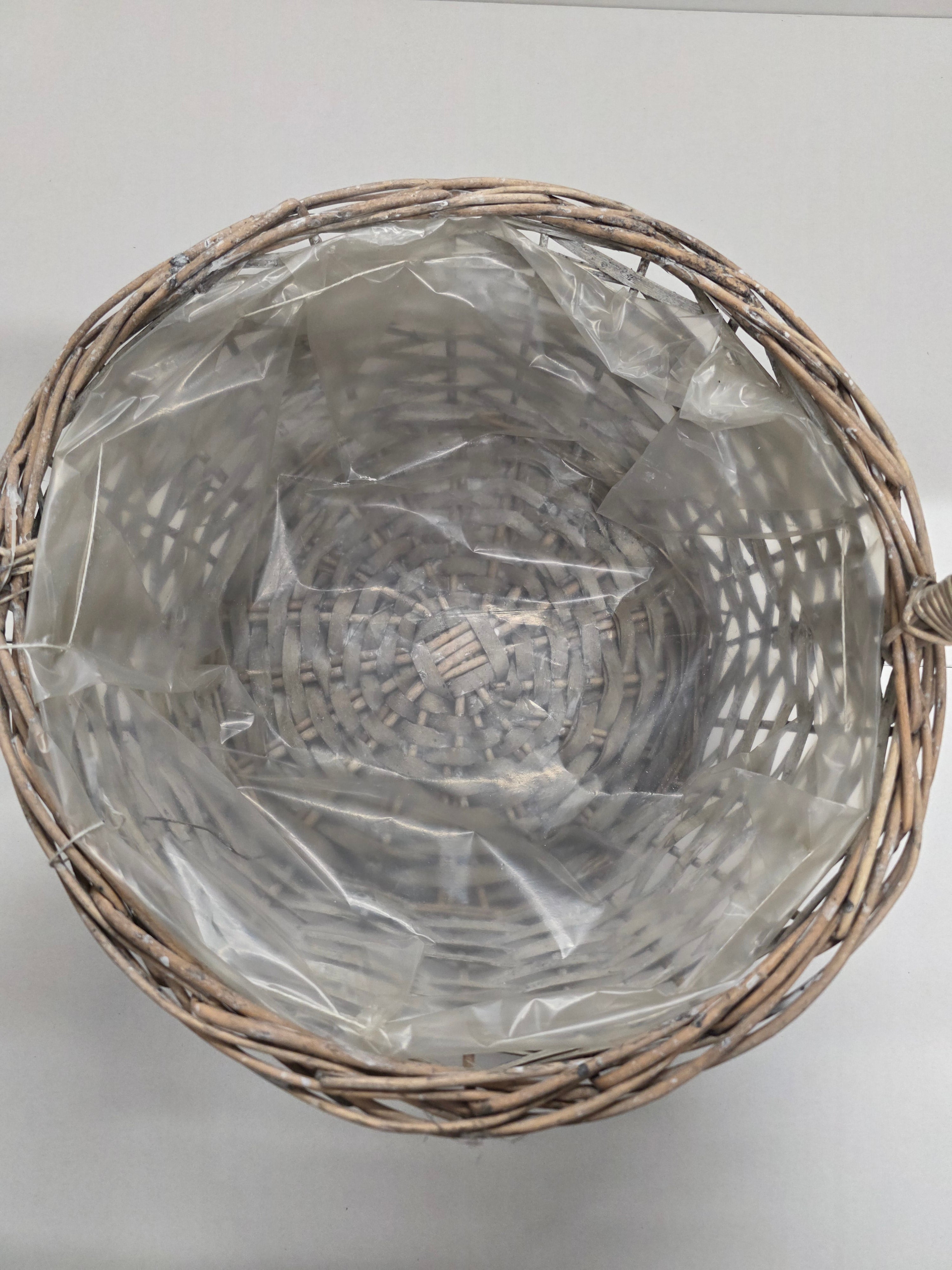 Basket Grey Handled Bowl 35cm