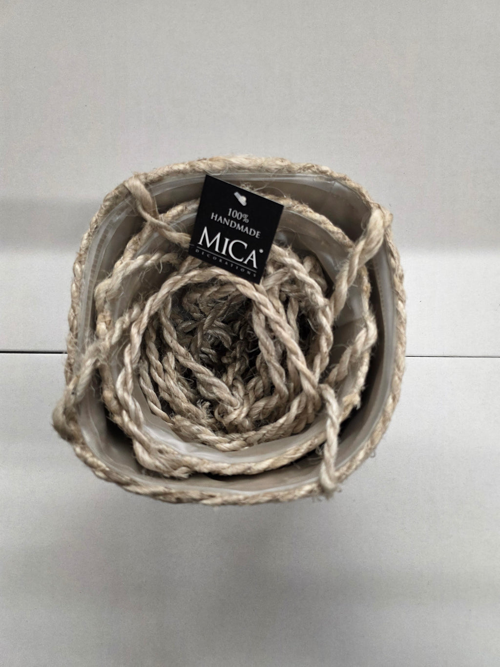 Basket Hanging Atlantic Cream Set Of 2