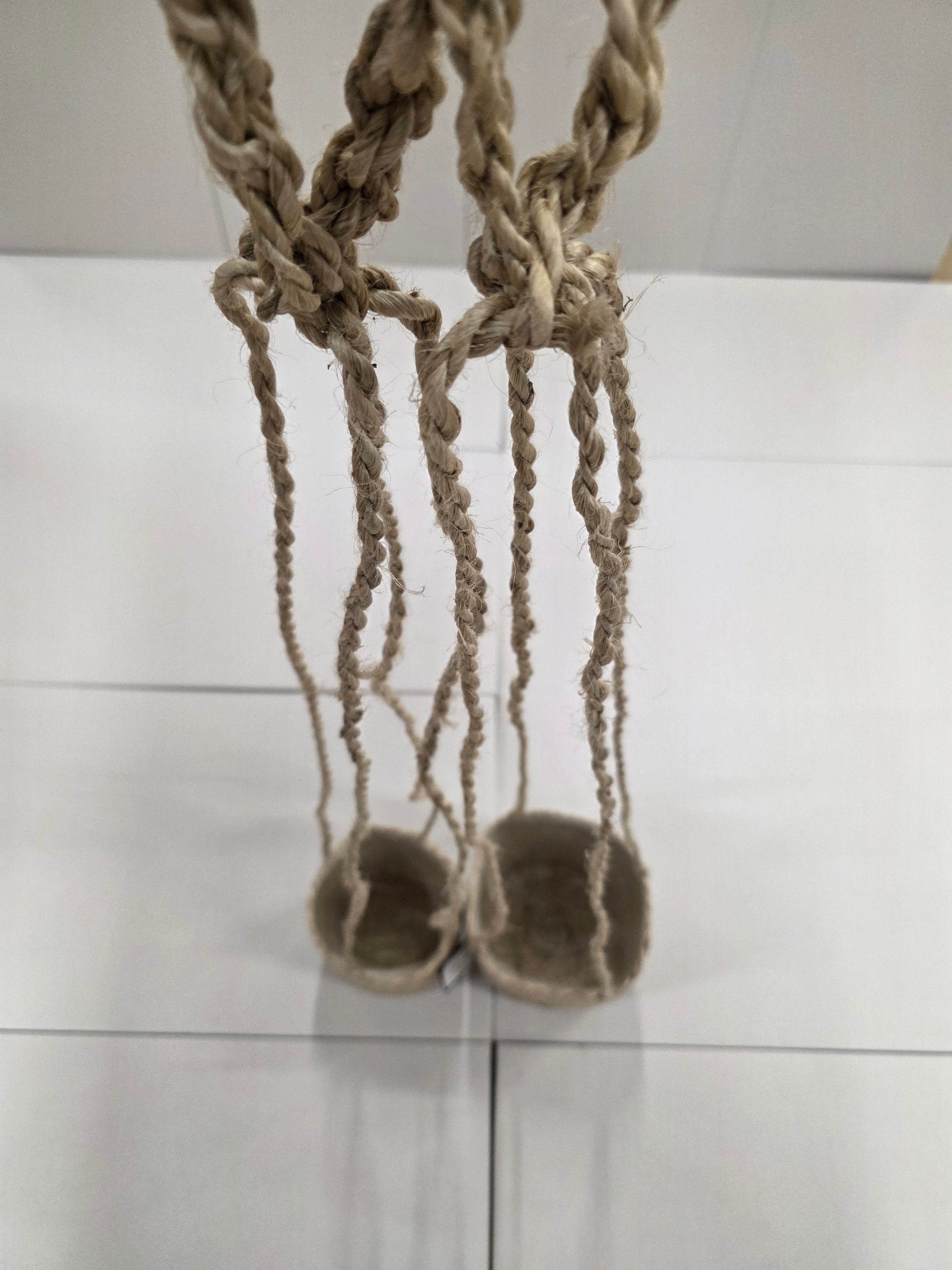 Basket Hanging Atlantic Cream Set Of 2
