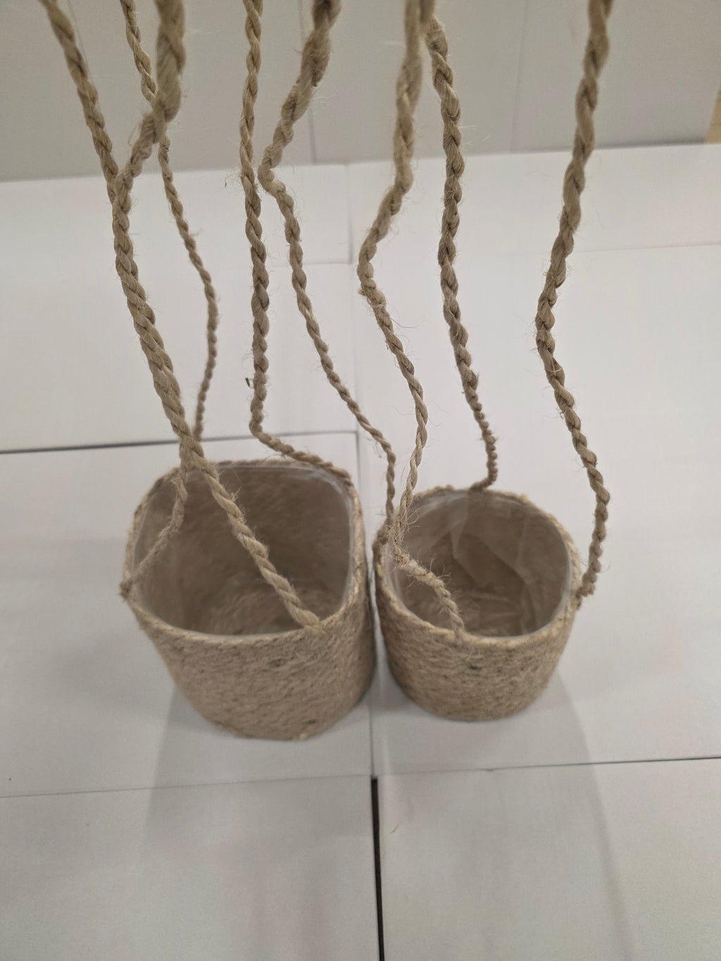 Basket Hanging Atlantic Cream Set Of 2