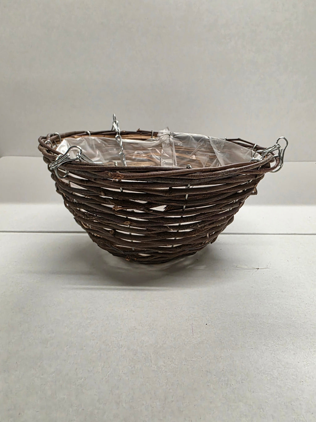 Hanging Basket Black Rattan 10 Inch (PACK OF 2)