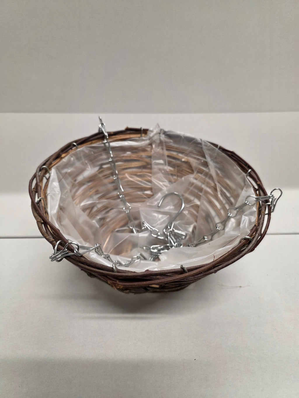 Hanging Basket Black Rattan 10 Inch (PACK OF 2)