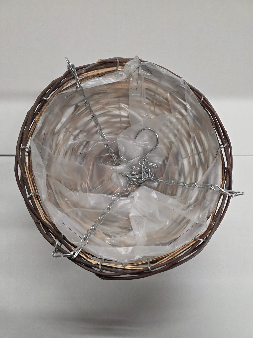 Hanging Basket Black Rattan 10 Inch (PACK OF 2)