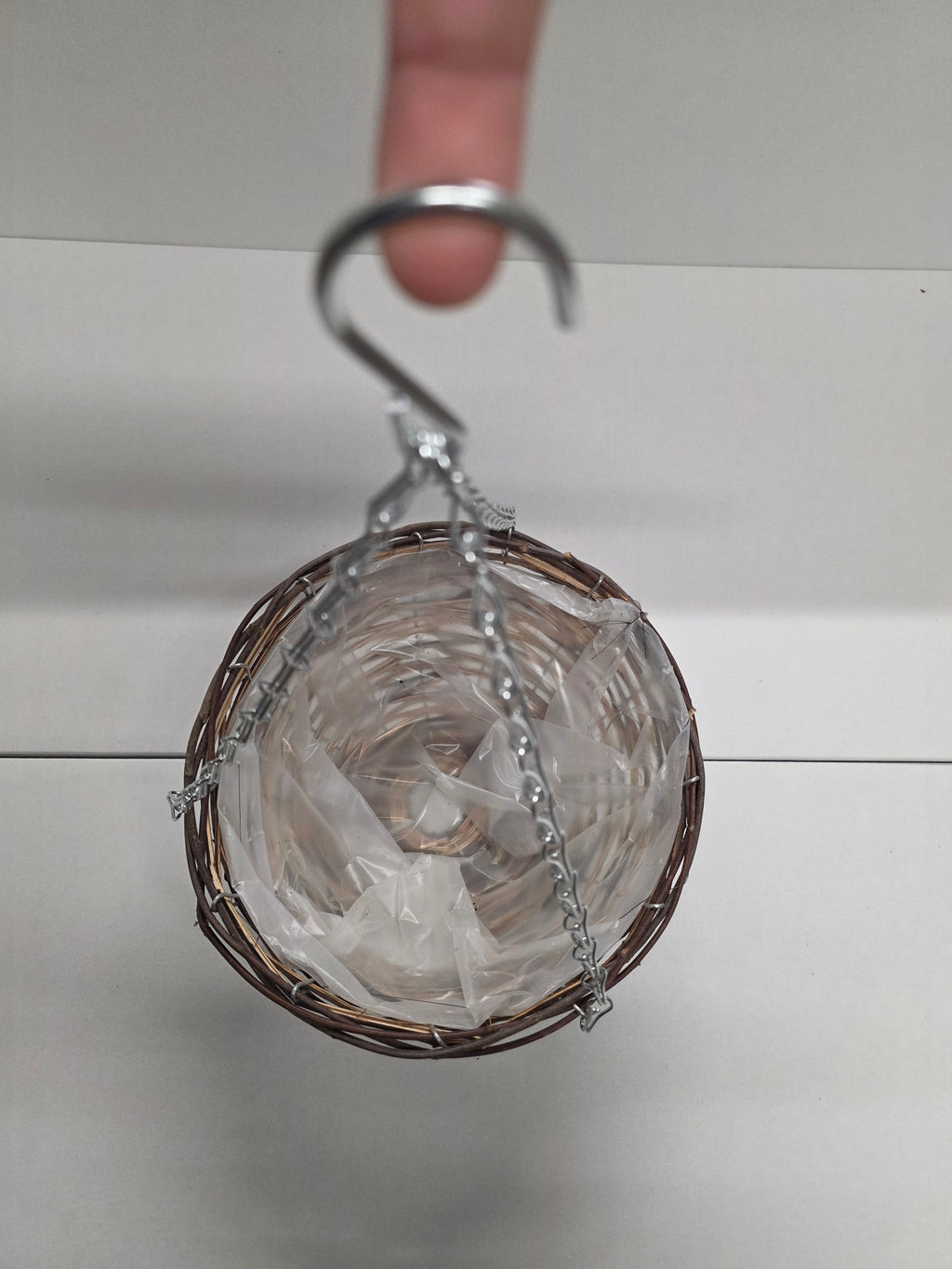 Hanging Basket Black Rattan 10 Inch (PACK OF 2)