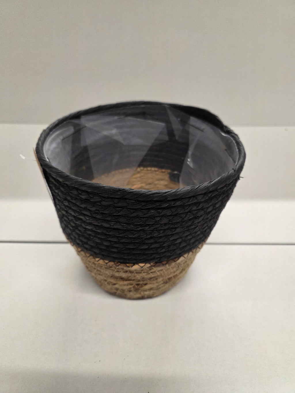 Seagrass Pot Black 19cm (PACK OF 2)