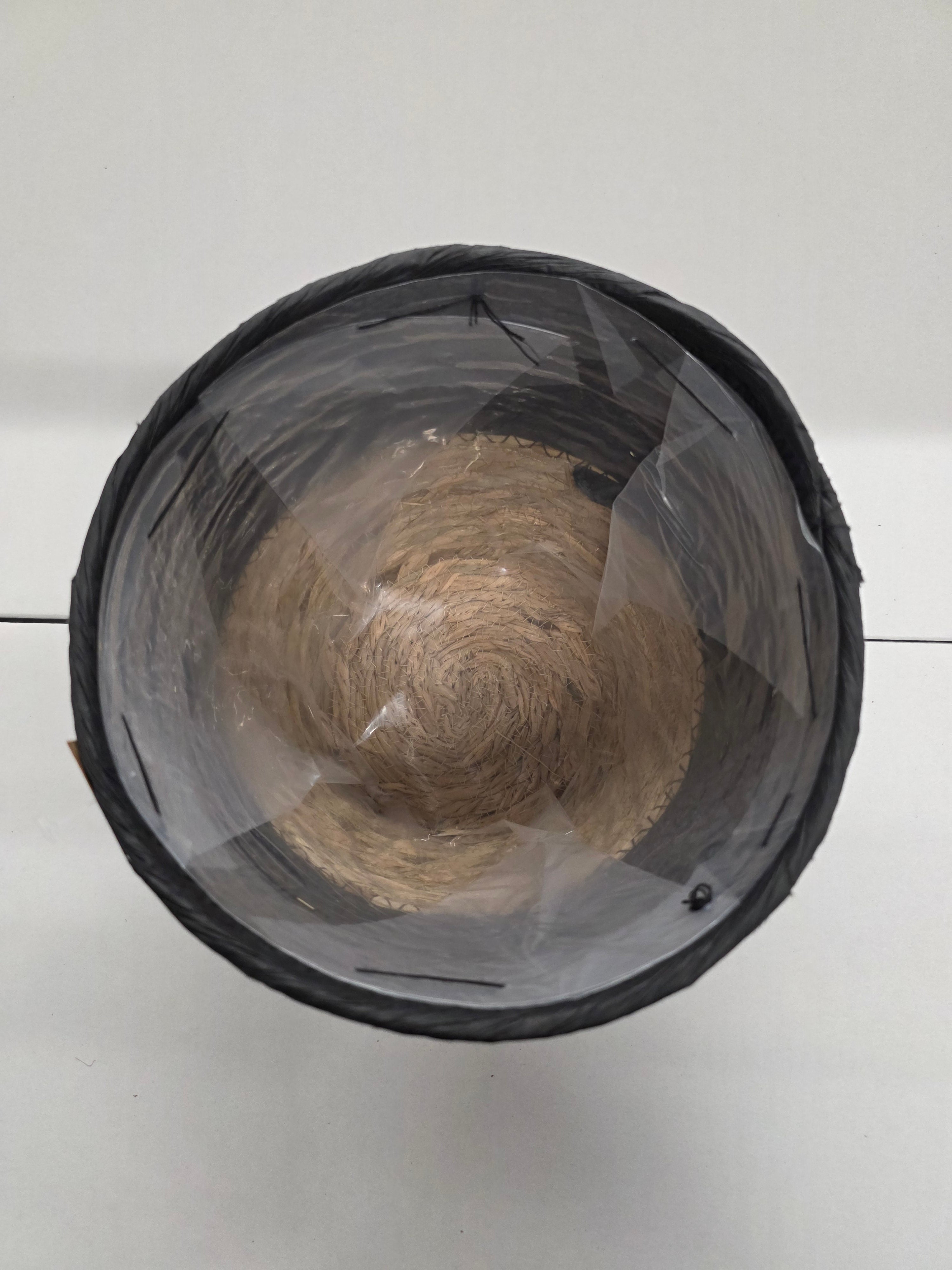 Seagrass Pot Black 19cm (PACK OF 2)