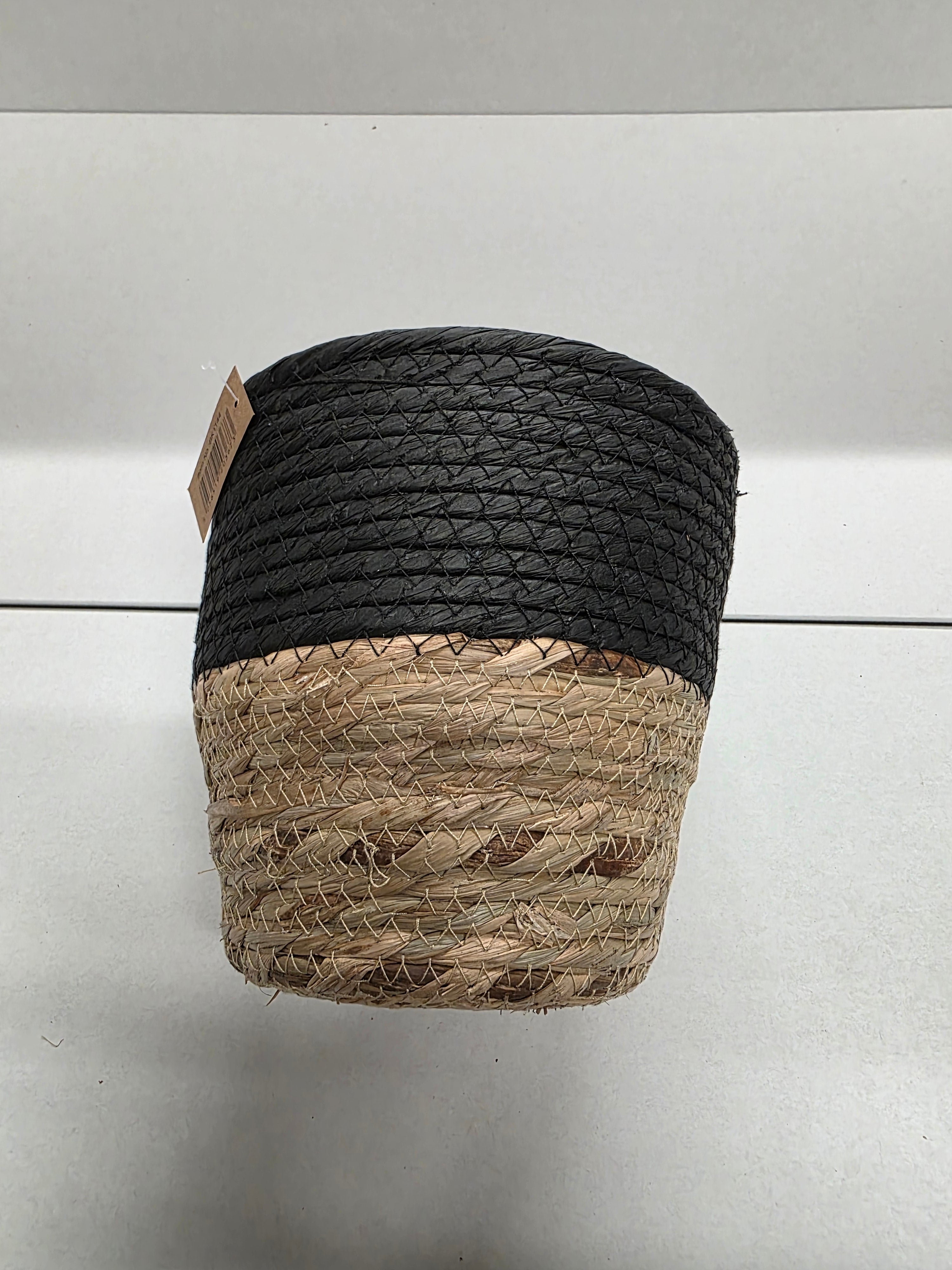 Seagrass Pot Black 19cm (PACK OF 2)
