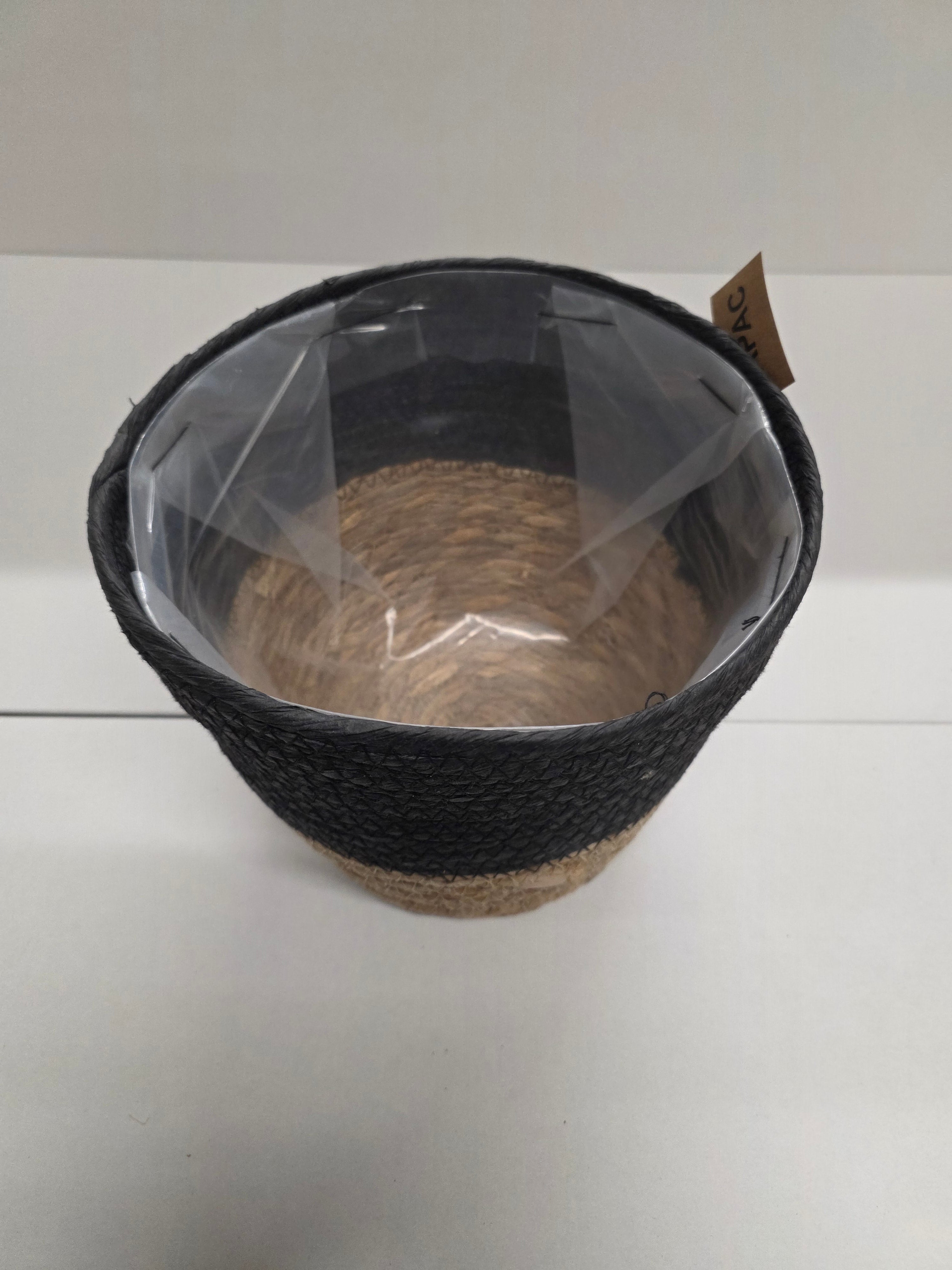 Seagrass Pot Black 23cm (PACK OF 2)