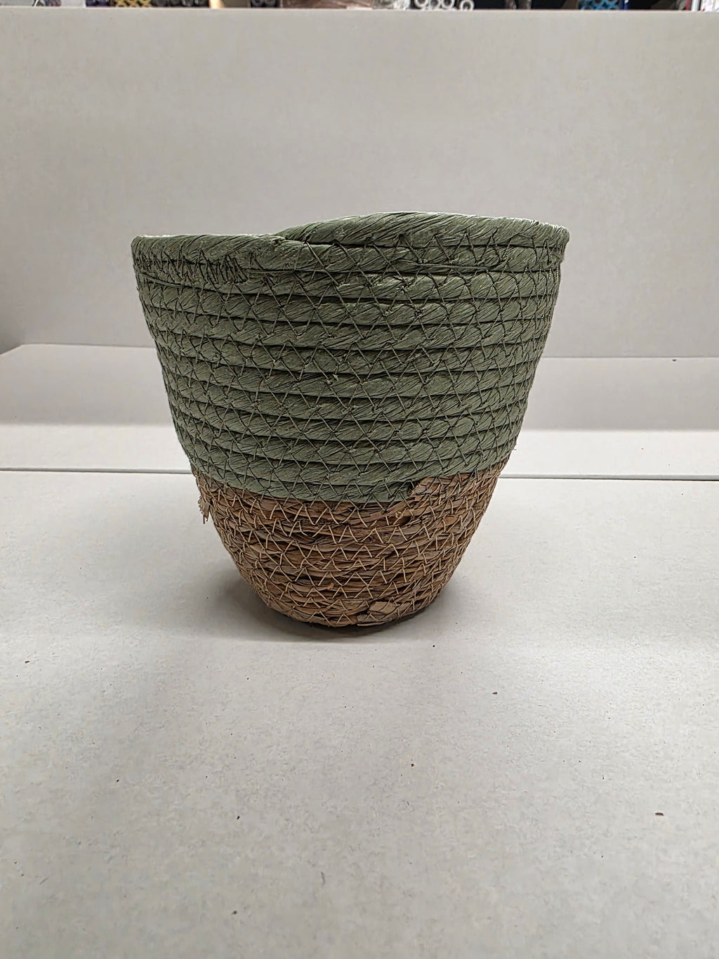 Seagrass Pot Green 16cm (PACK OF 3)