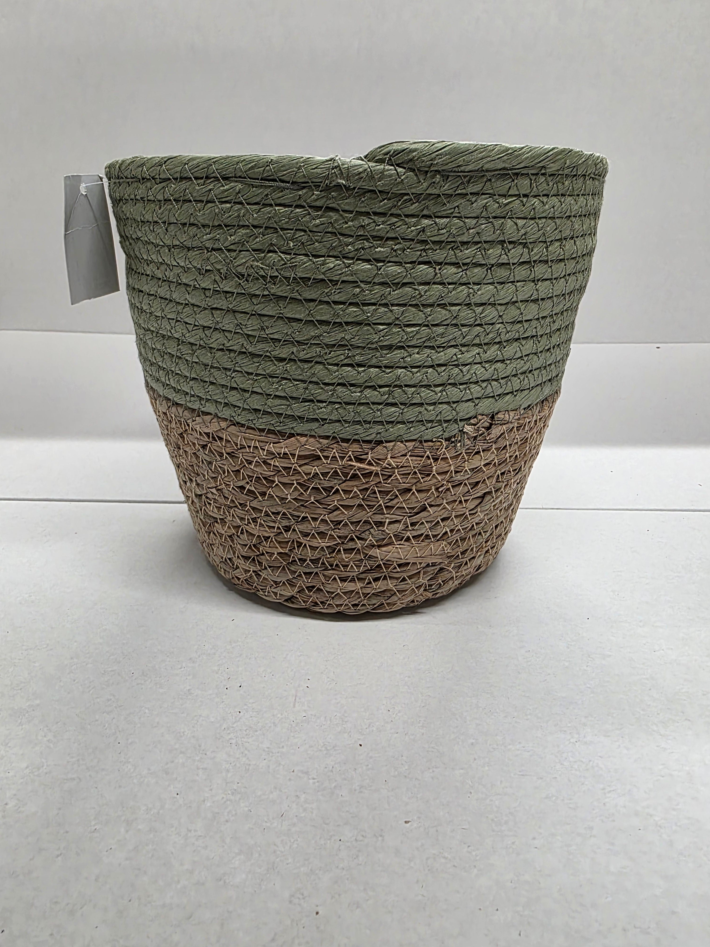 Seagrass Pot Green 23cm (PACK OF 2)