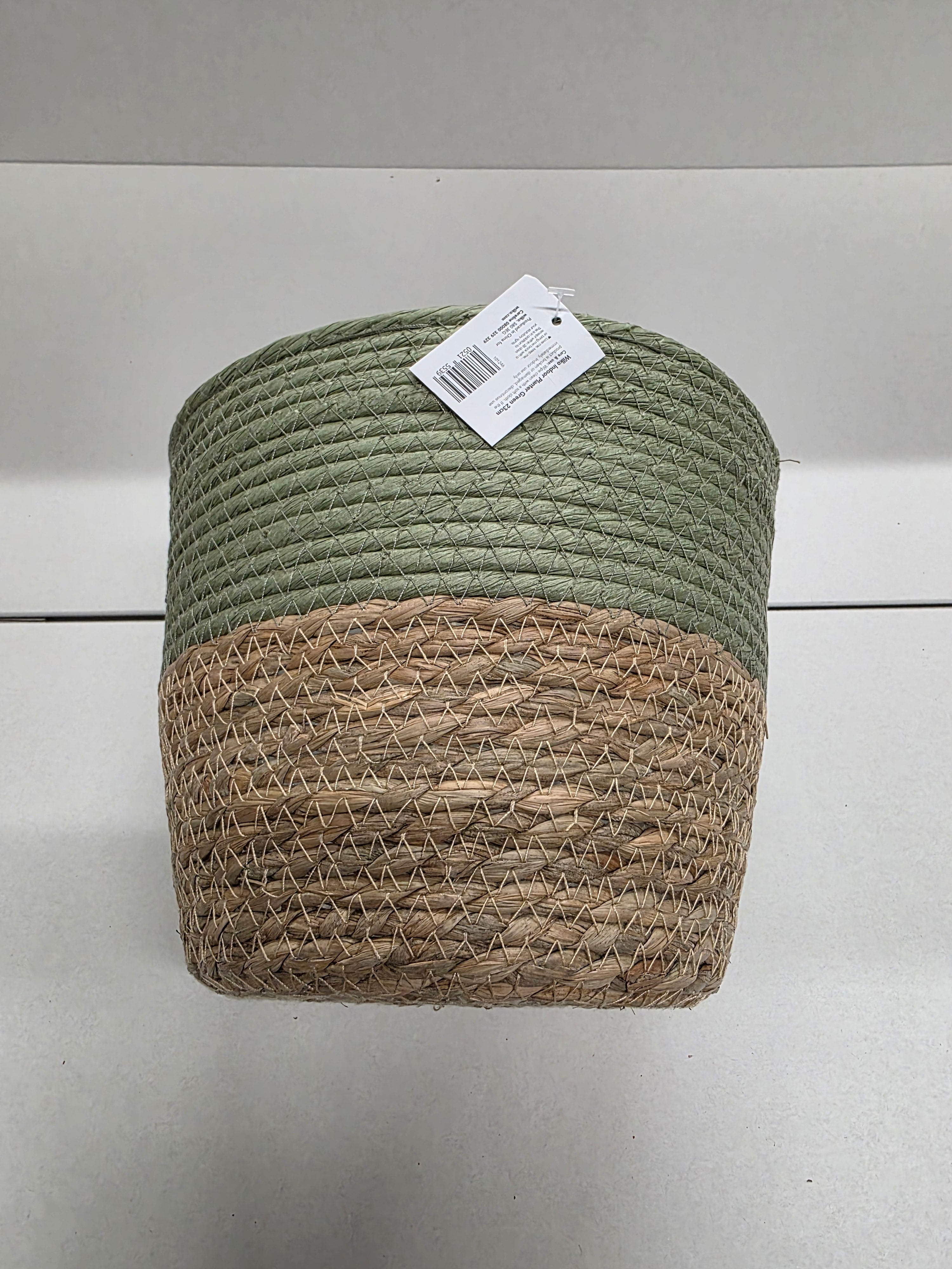 Seagrass Pot Green 23cm (PACK OF 2)