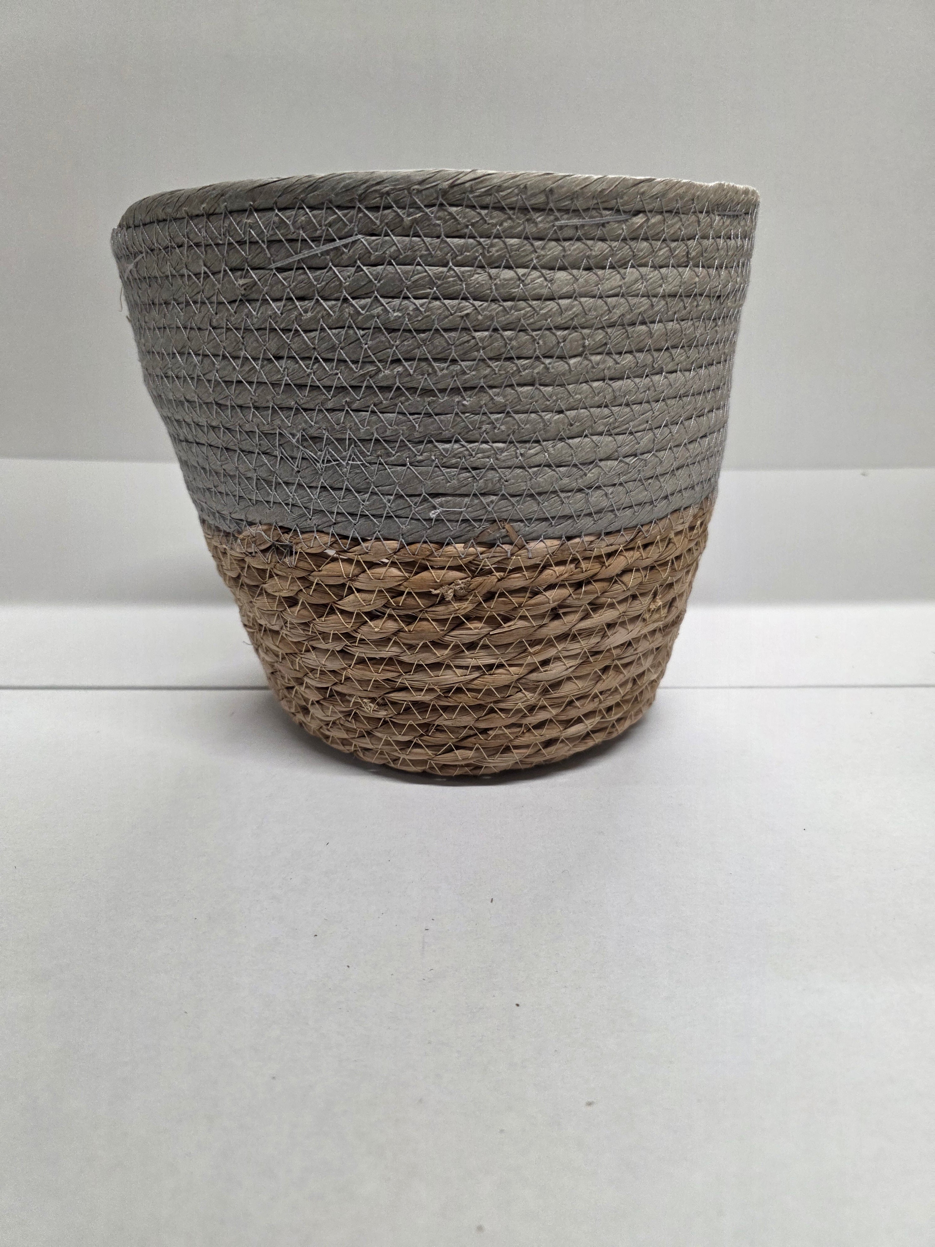 Seagrass Pot Grey 23cm (PACK OF 2)