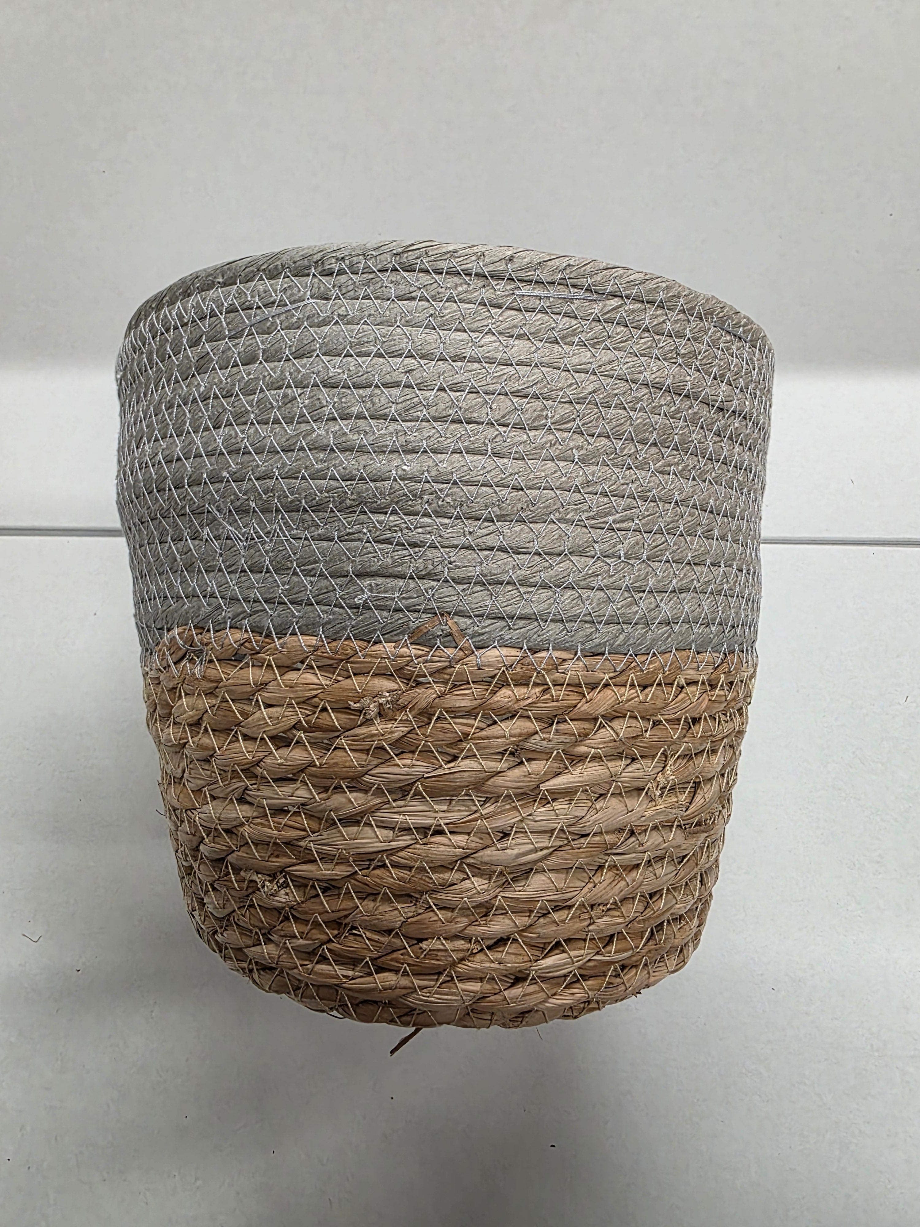 Seagrass Pot Grey 23cm (PACK OF 2)