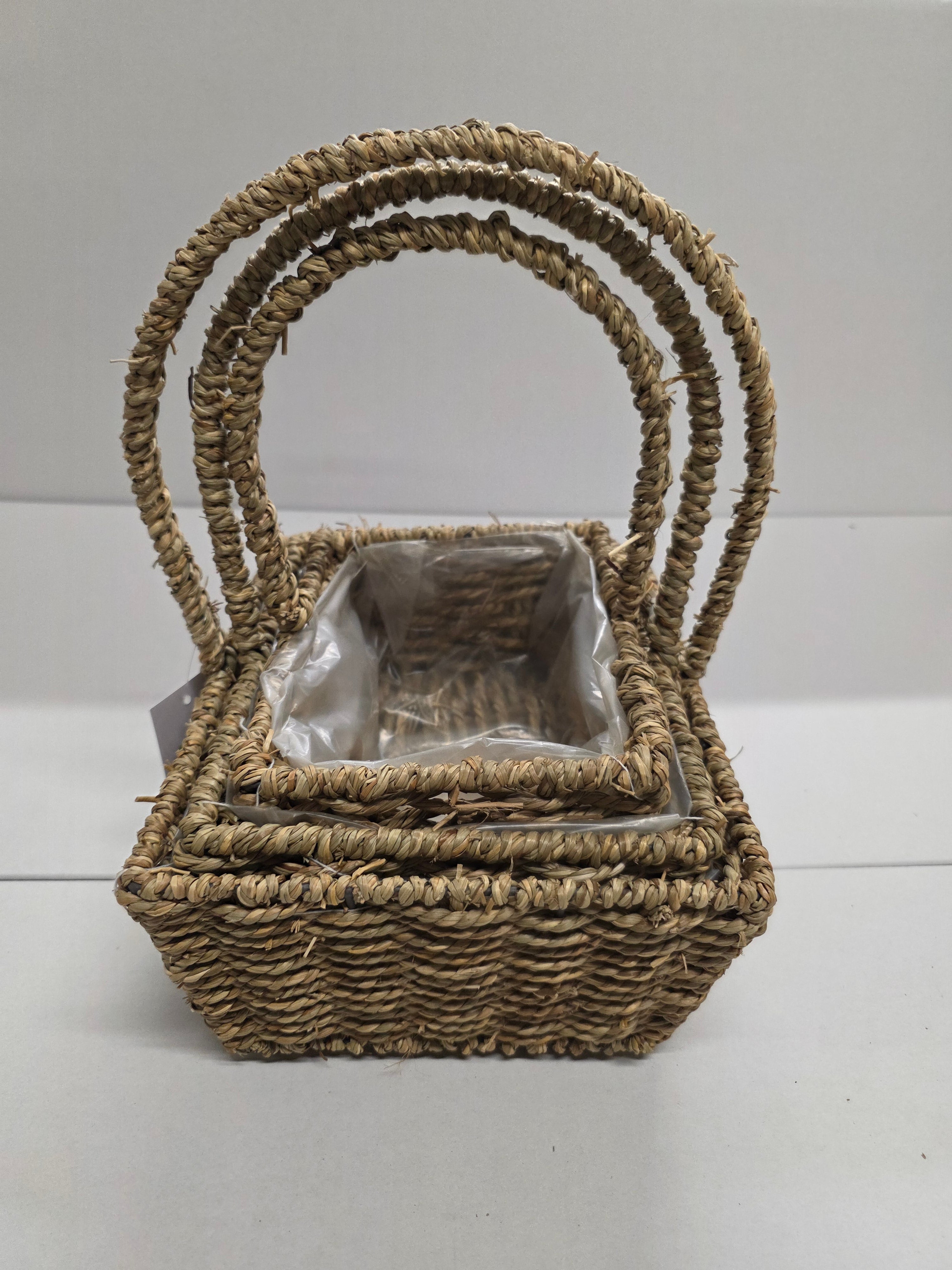 Basket Seagrass Rectangle Set