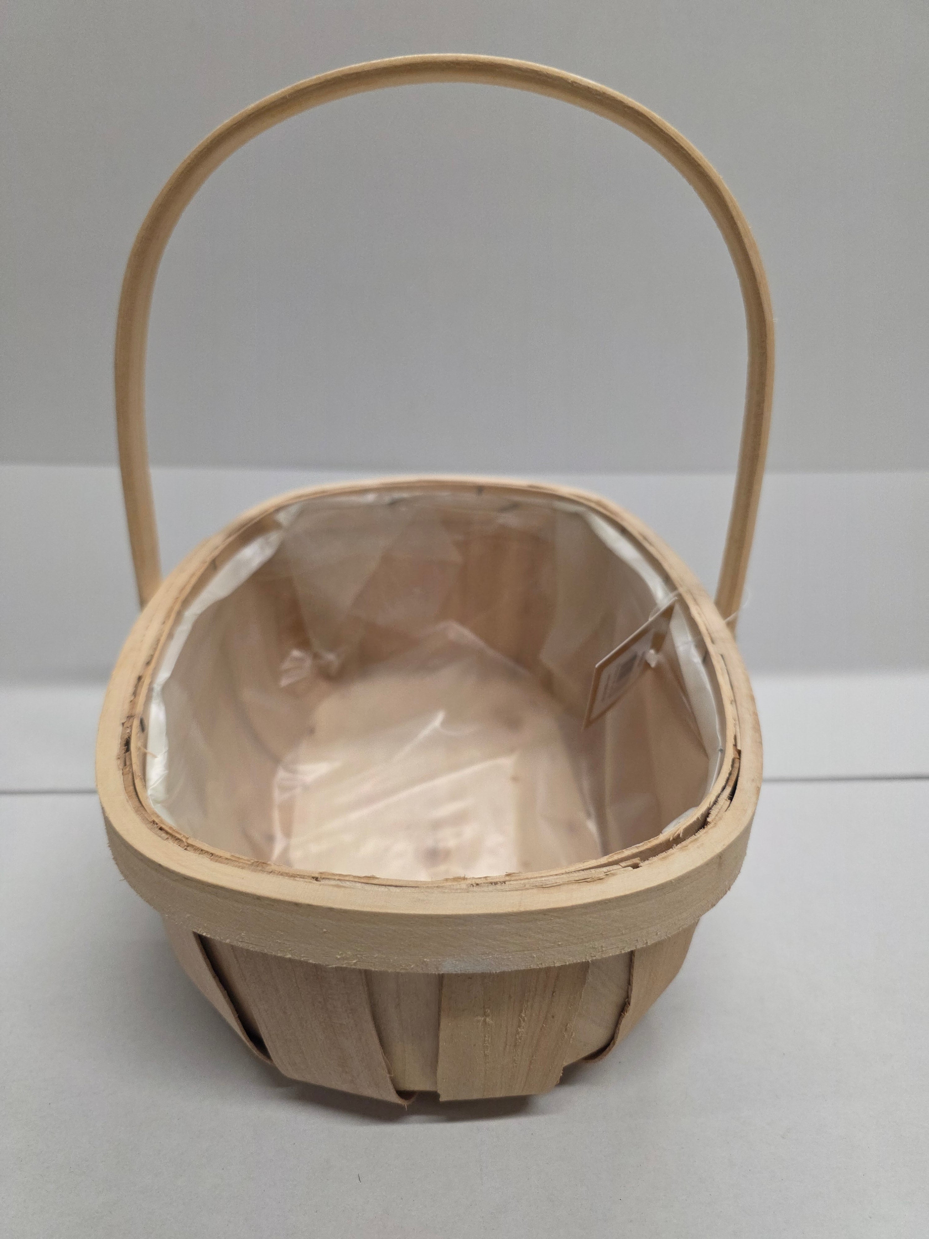 Basket Trug Oval Folding Handle Natural