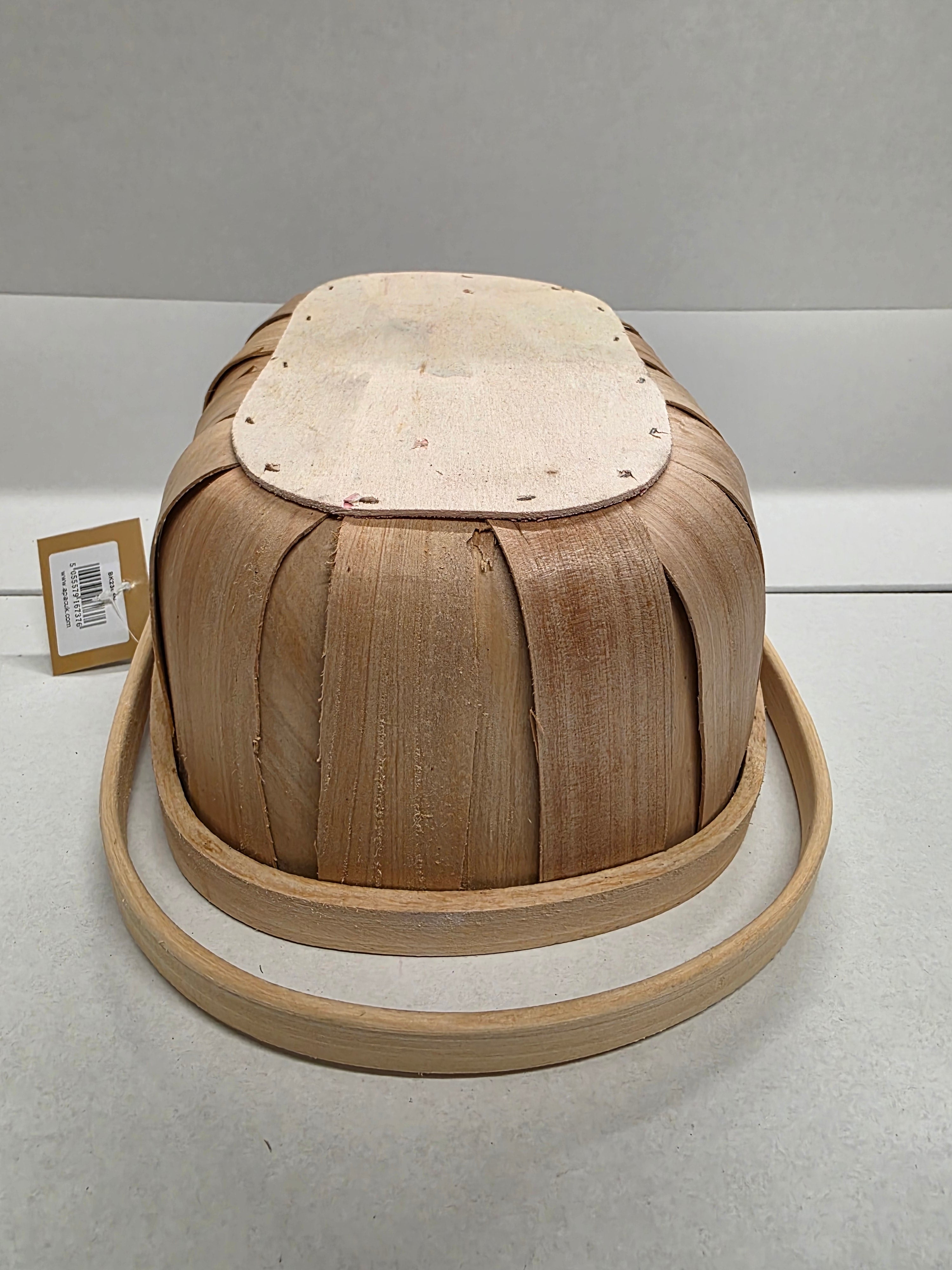 Basket Trug Oval Folding Handle Natural