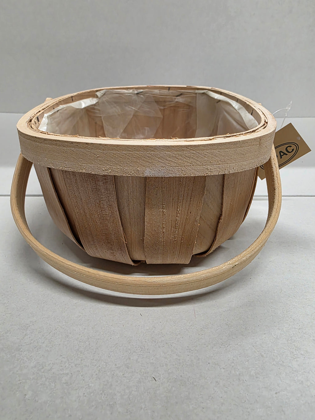 Basket Trug Oval Folding Handle Natural